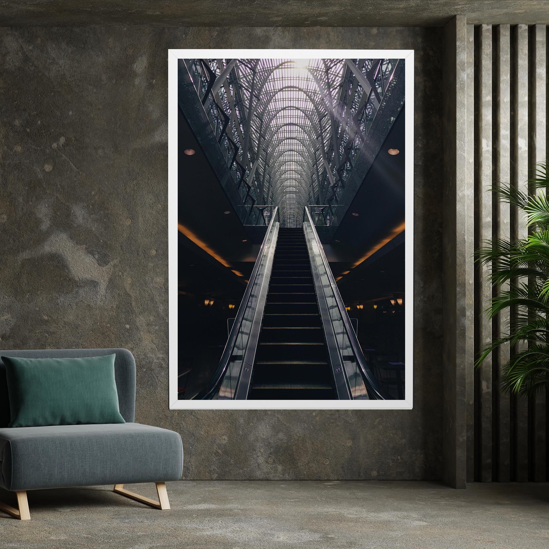 Grey Stairs Building mockup 7