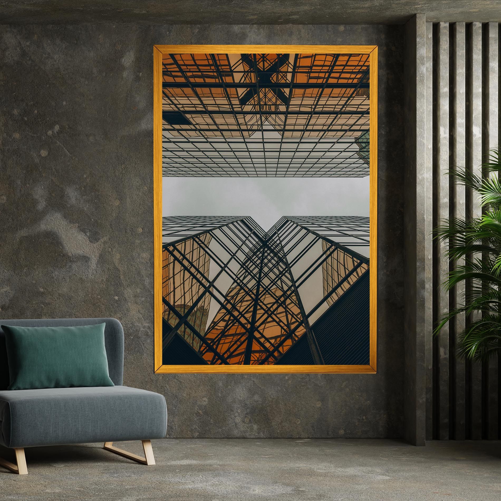 Orange Glass Building mockup 7