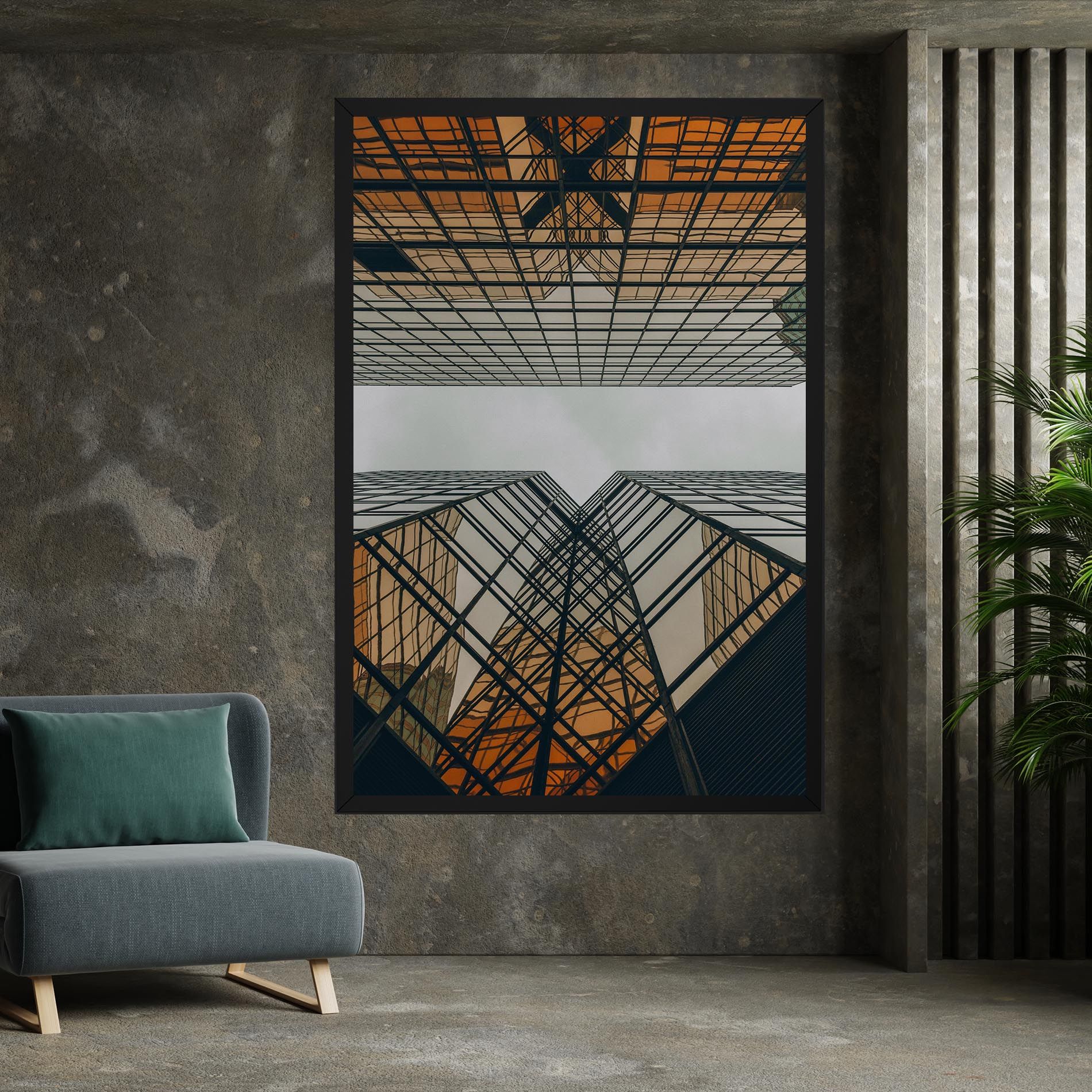 Orange Glass Building mockup 7