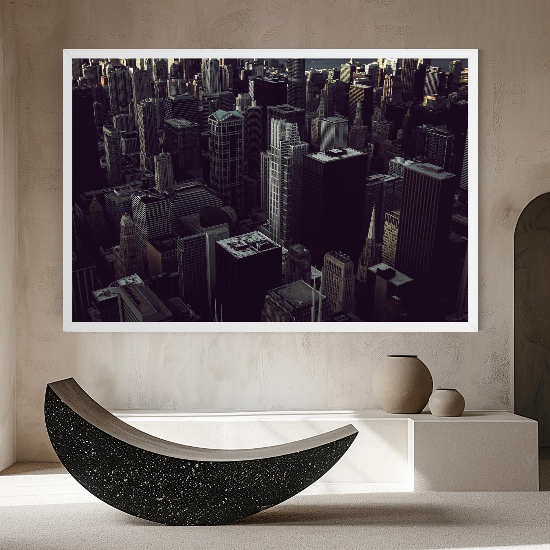 Leinwandbild Black Cream Building mockup 8