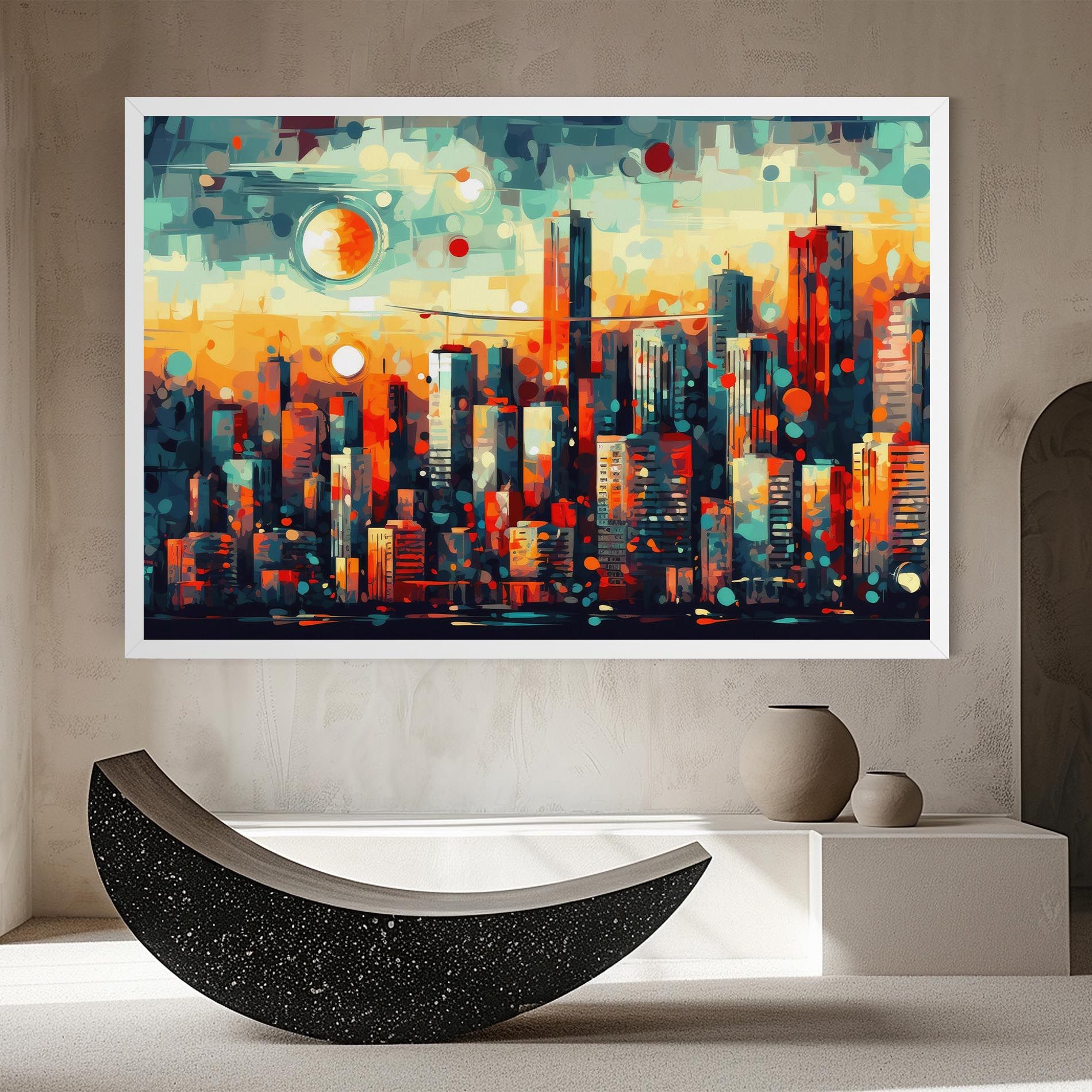 Colorful City Painting mockup 8