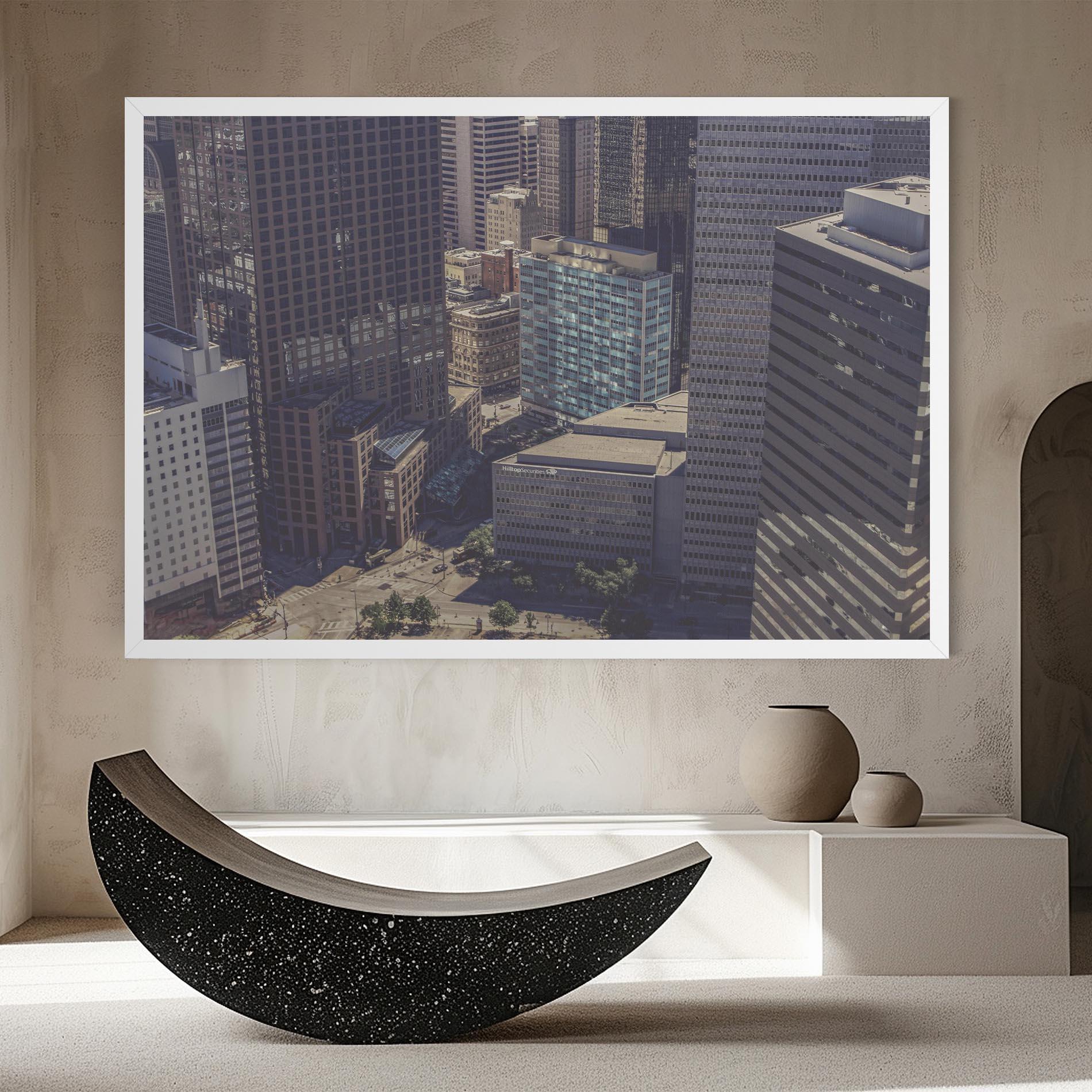 Leinwandbild Cream Light Building mockup 8