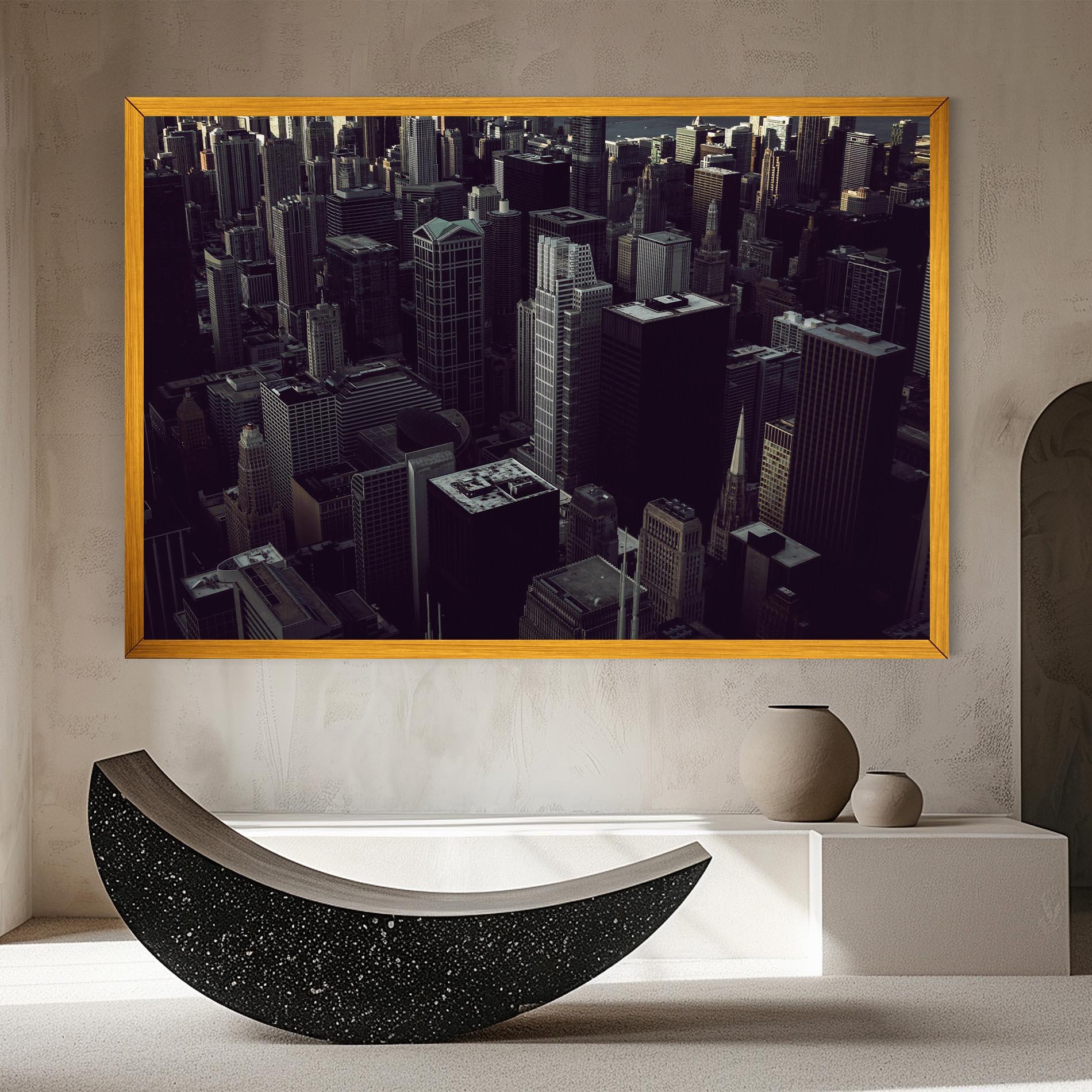 Leinwandbild Black Cream Building mockup 8