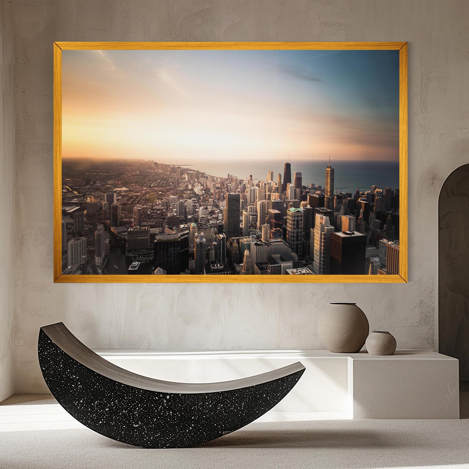 Leinwandbild City Buildings mockup 8