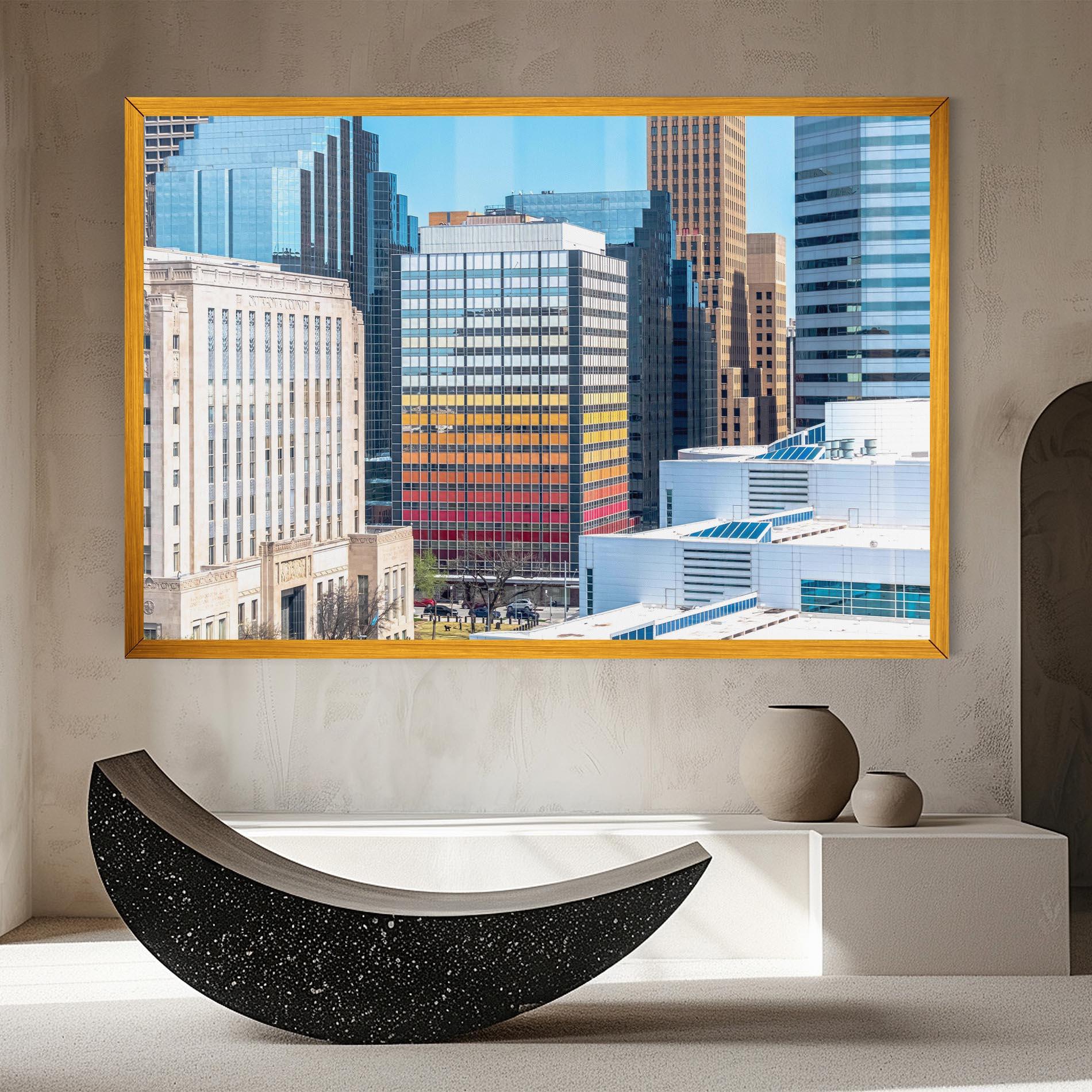 Leinwandbild Colorful Urban Building mockup 8