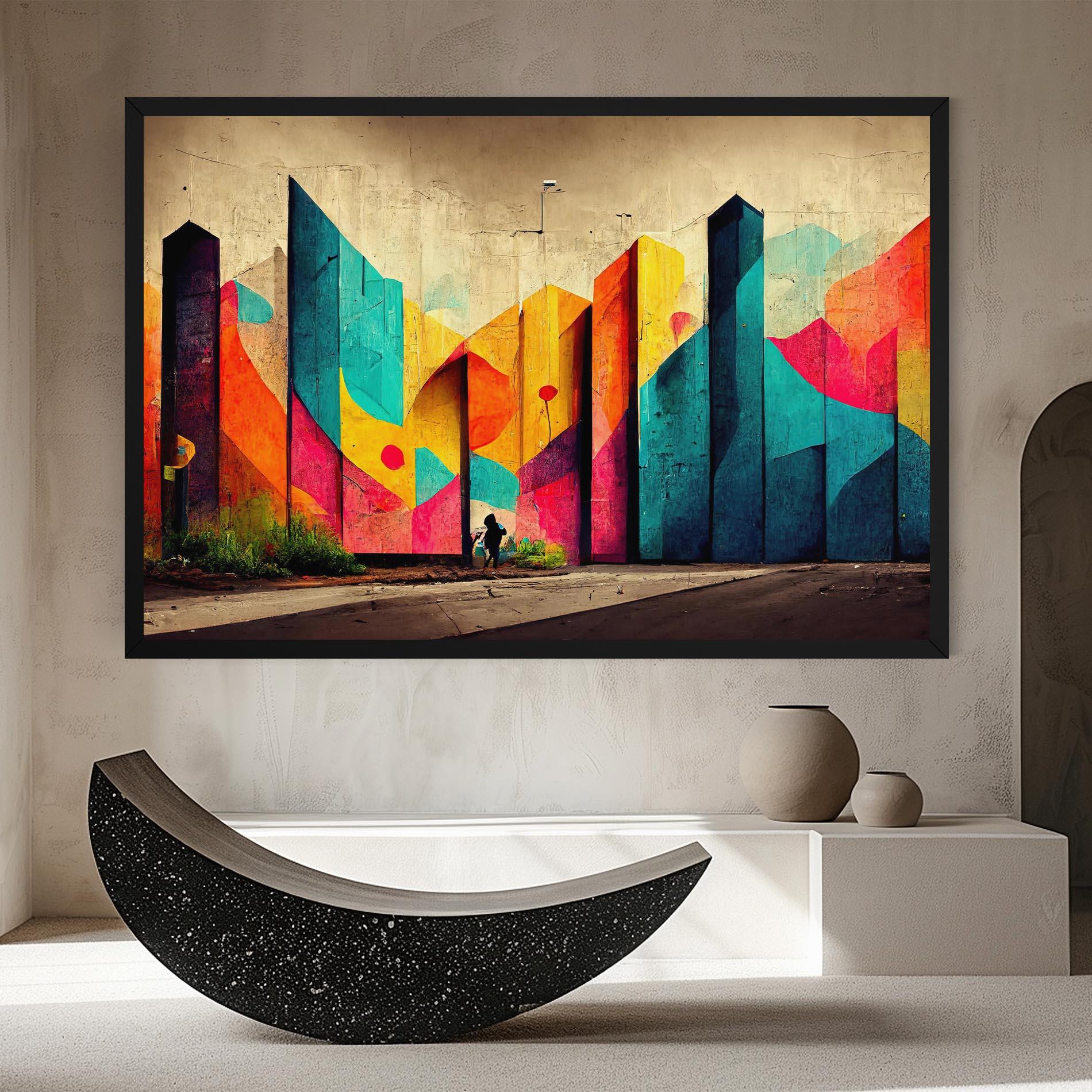 Leinwandbild Abstract City Color mockup 8