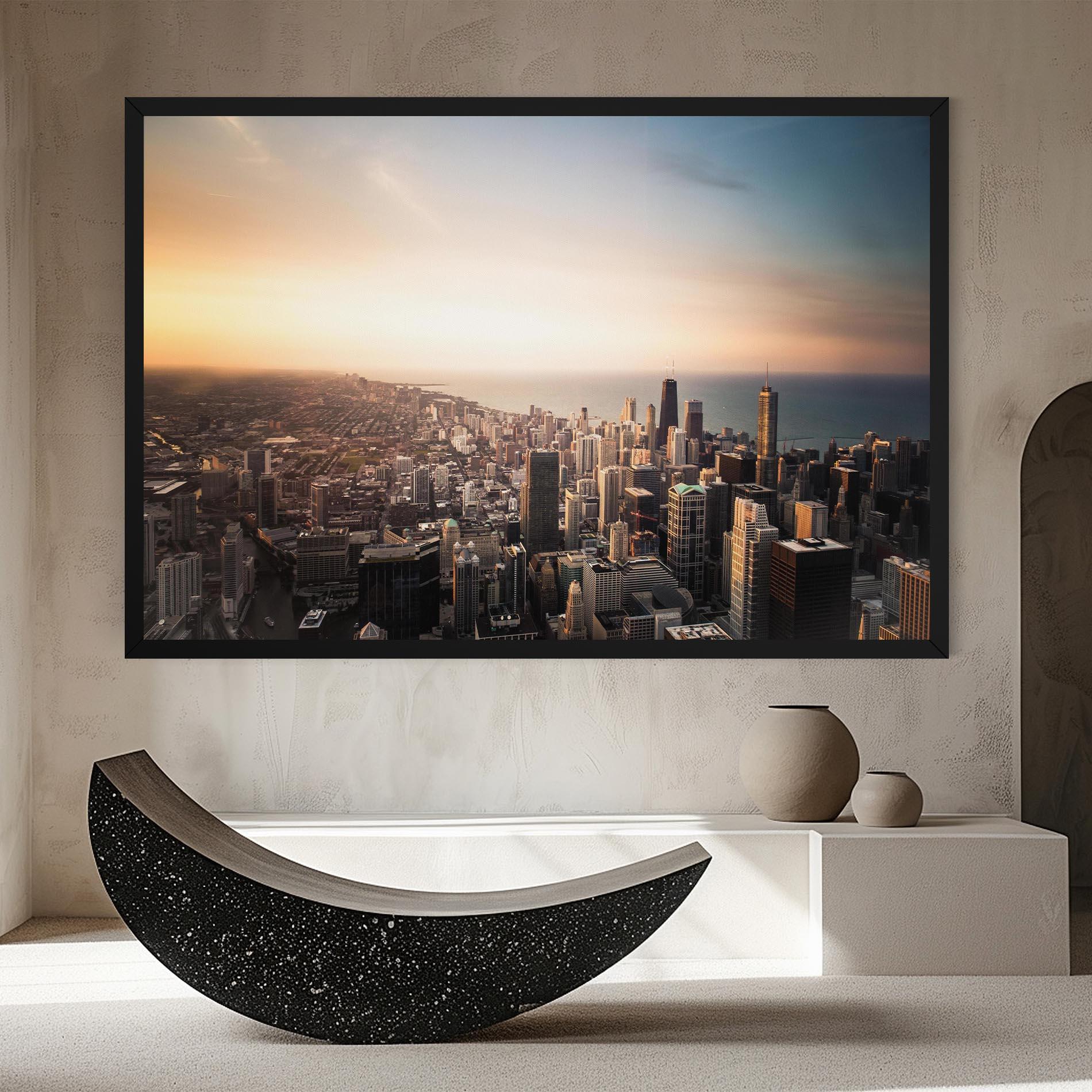 Leinwandbild City Buildings mockup 8