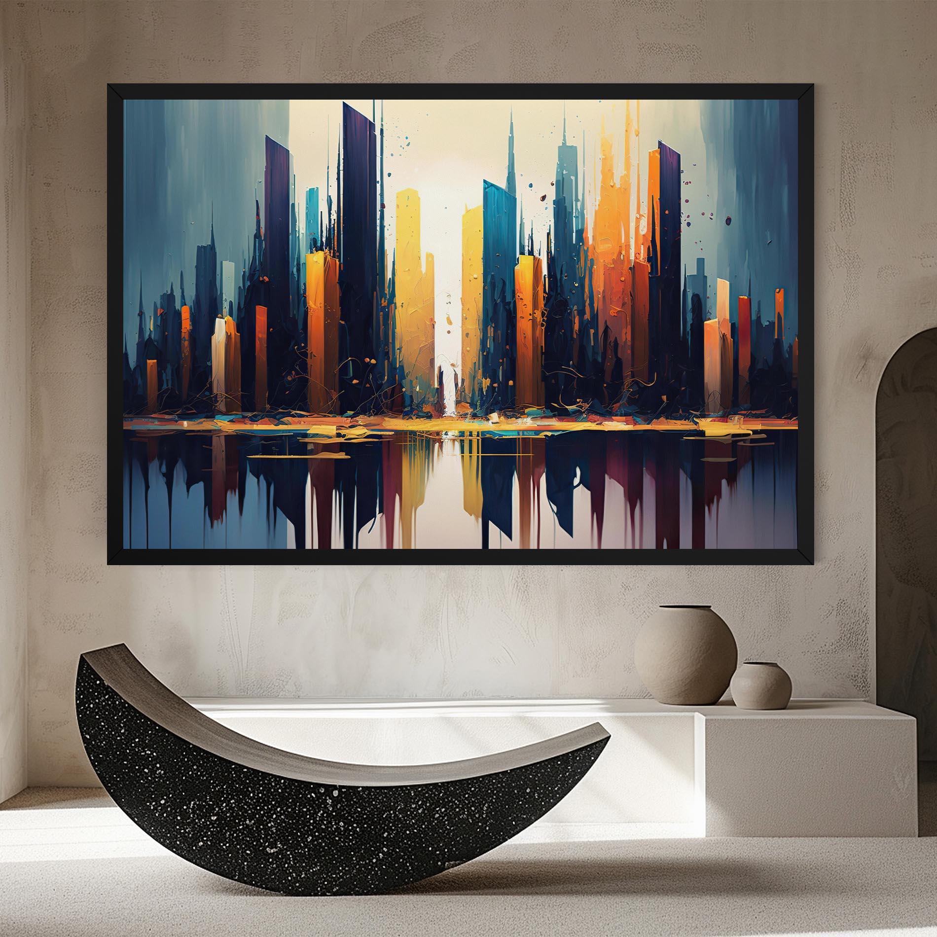 Leinwandbild City Pain Art mockup 8