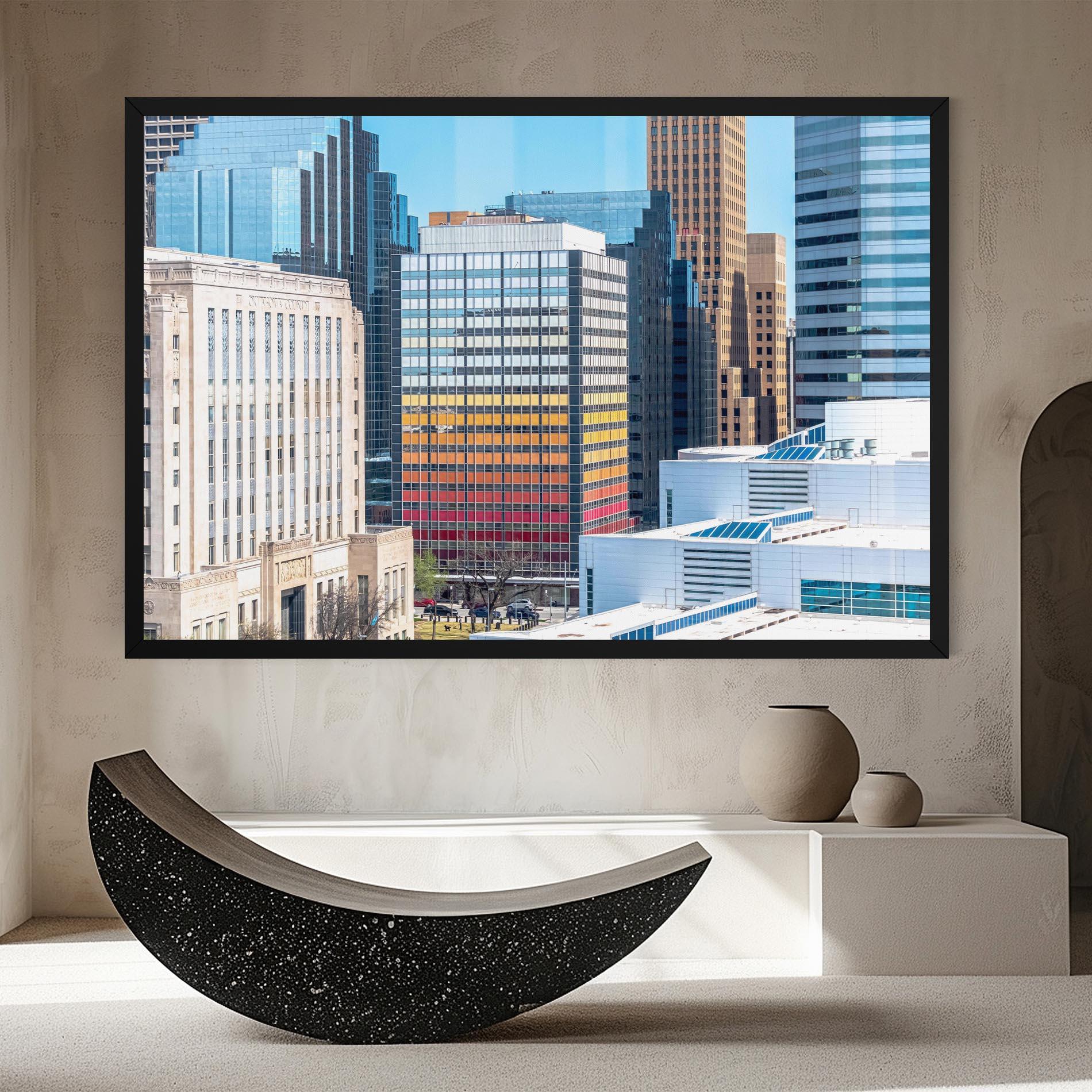 Leinwandbild Colorful Urban Building mockup 8