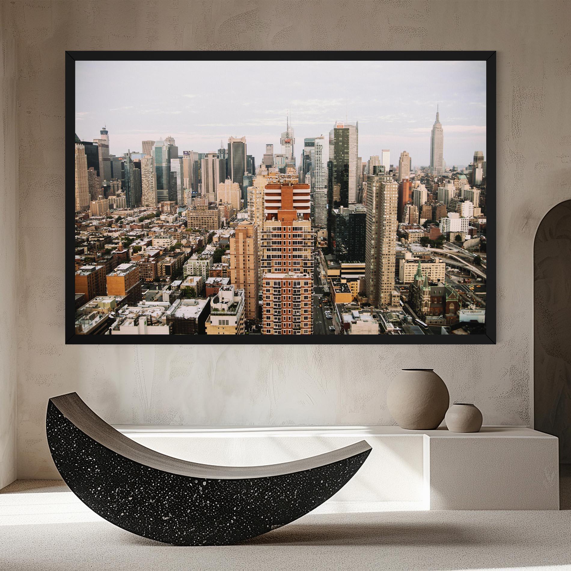 Leinwandbild Cream Orange Building mockup 8