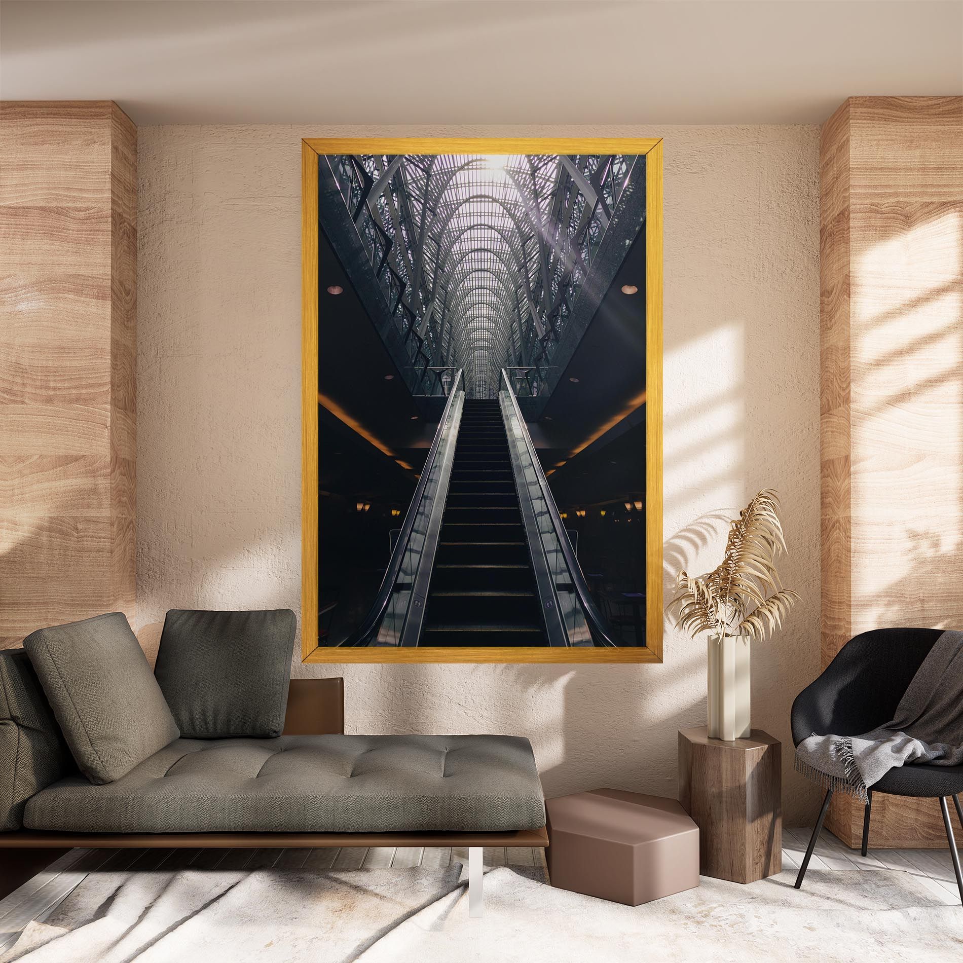 Grey Stairs Building mockup 8