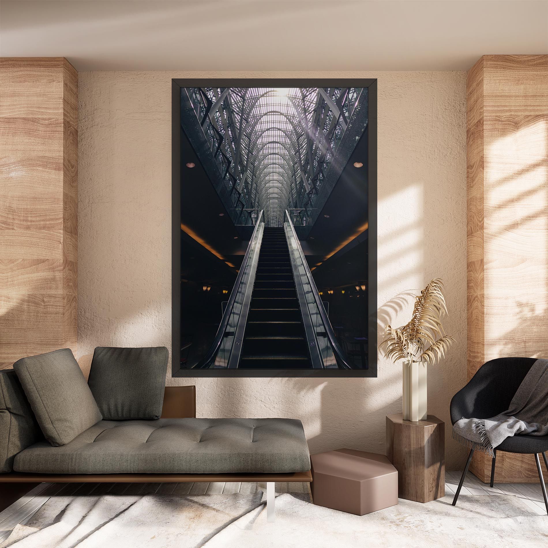 Grey Stairs Building mockup 8