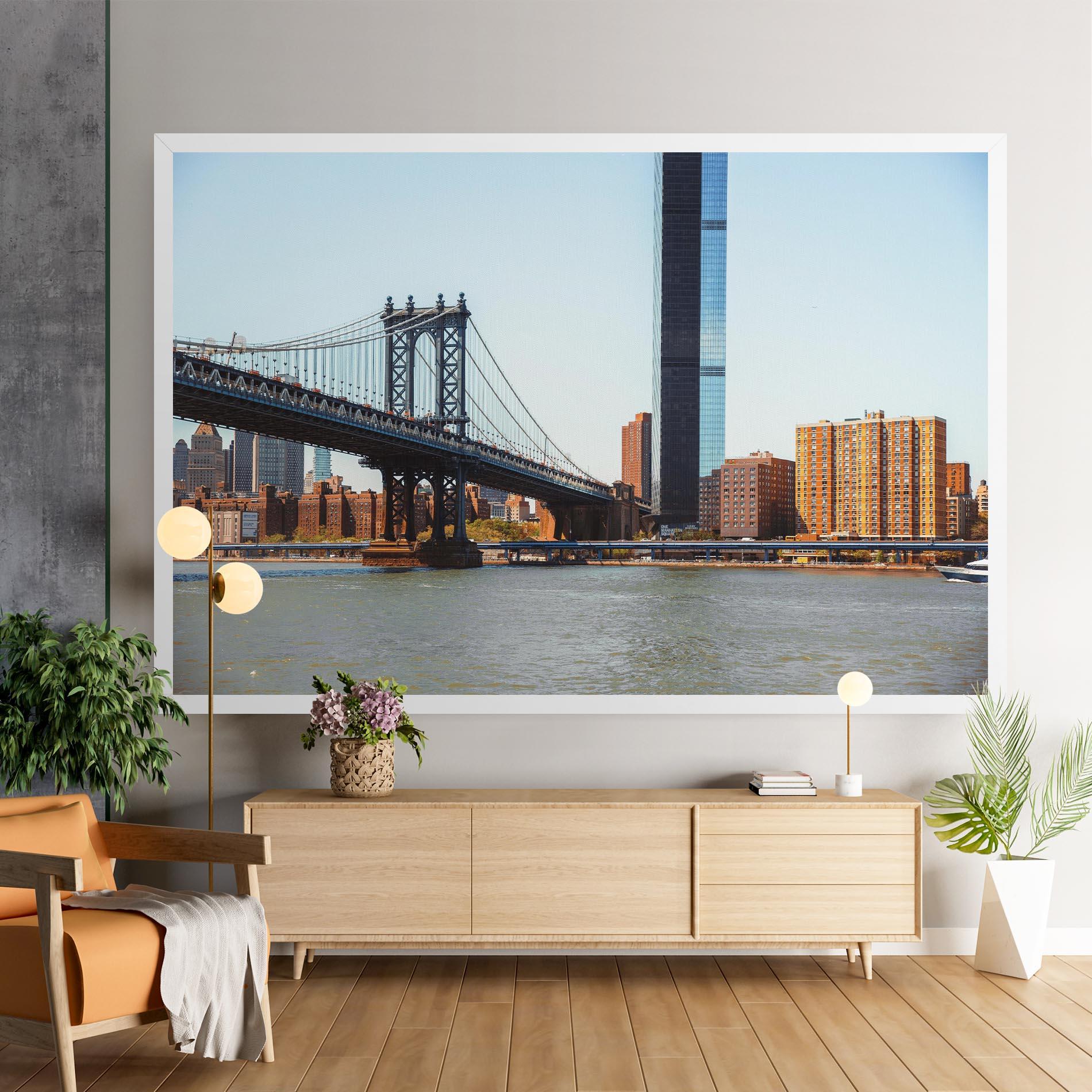 Leinwandbild Big City Bridge mockup 9