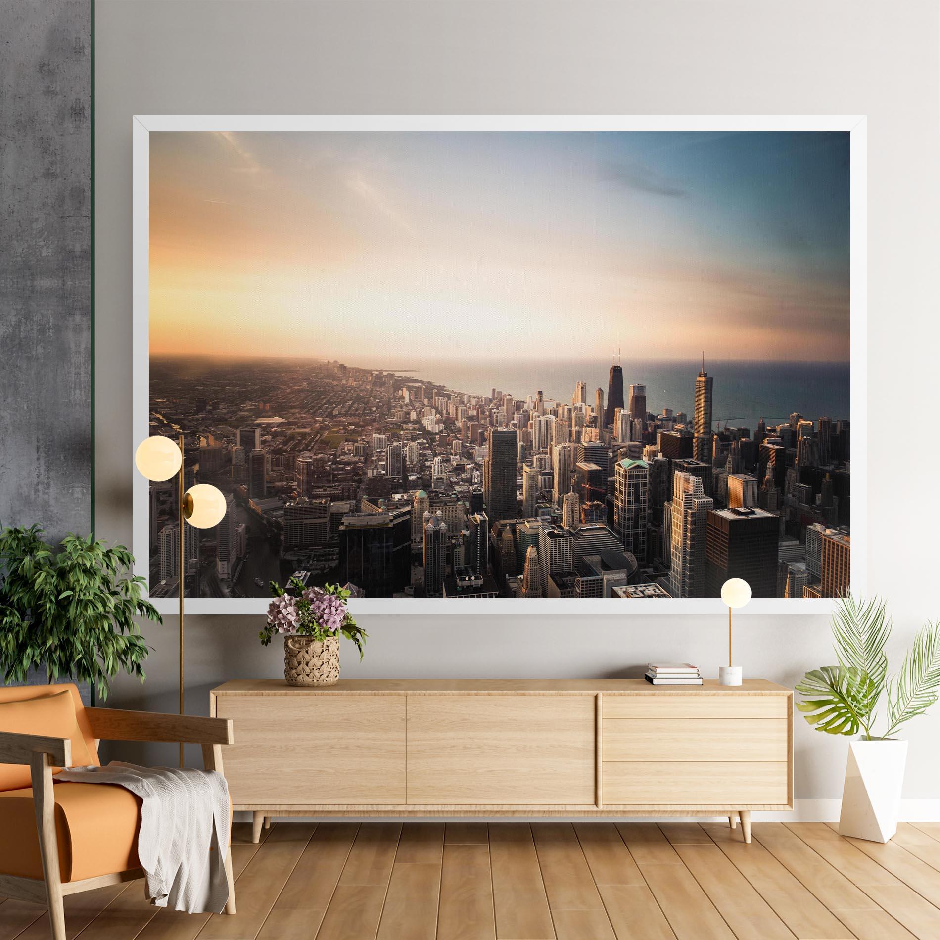 Leinwandbild City Buildings mockup 9