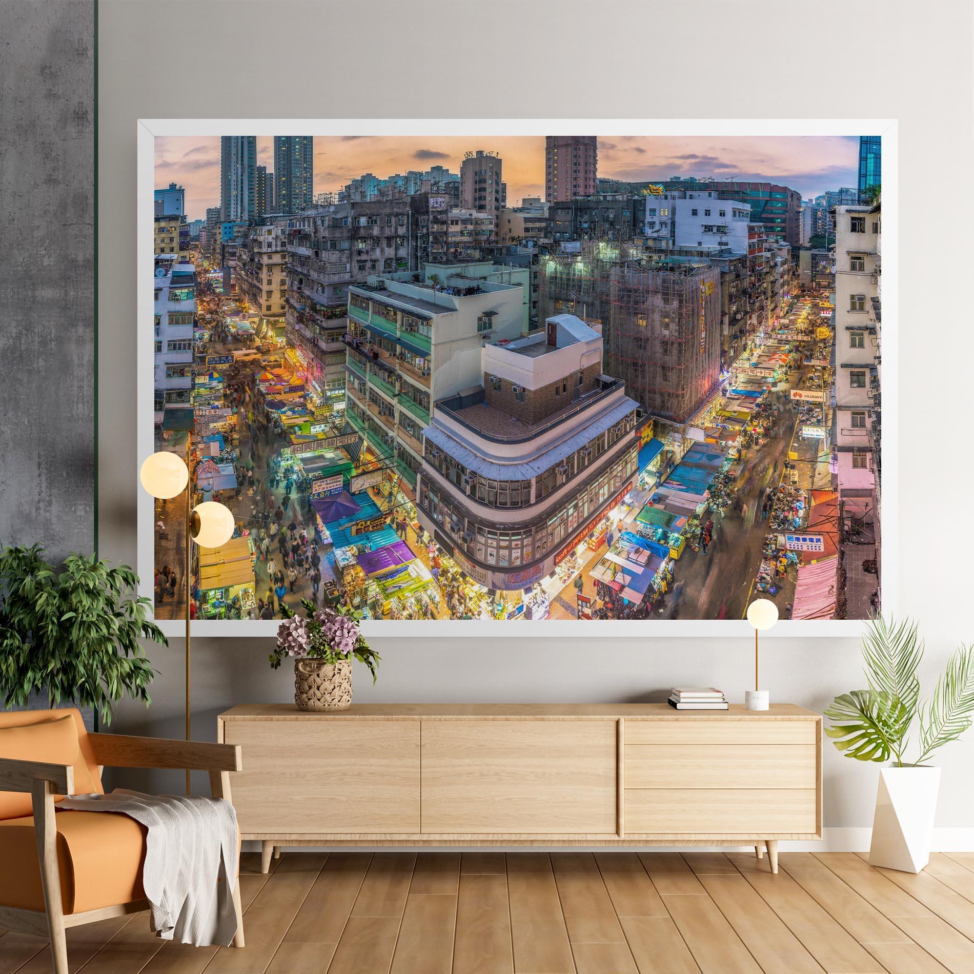 Leinwandbild Colorful Building mockup 9