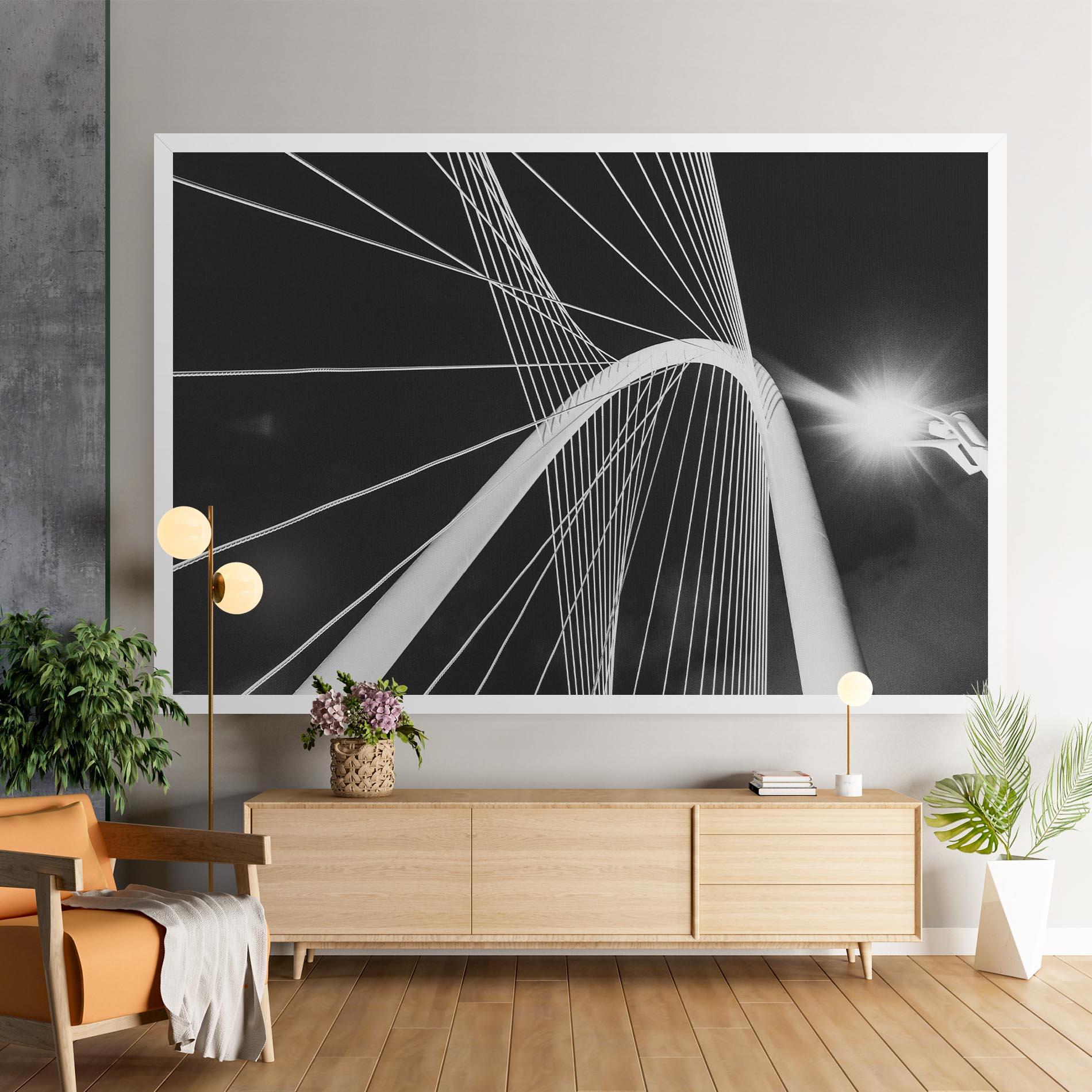 Leinwandbild White Glass Building mockup 9