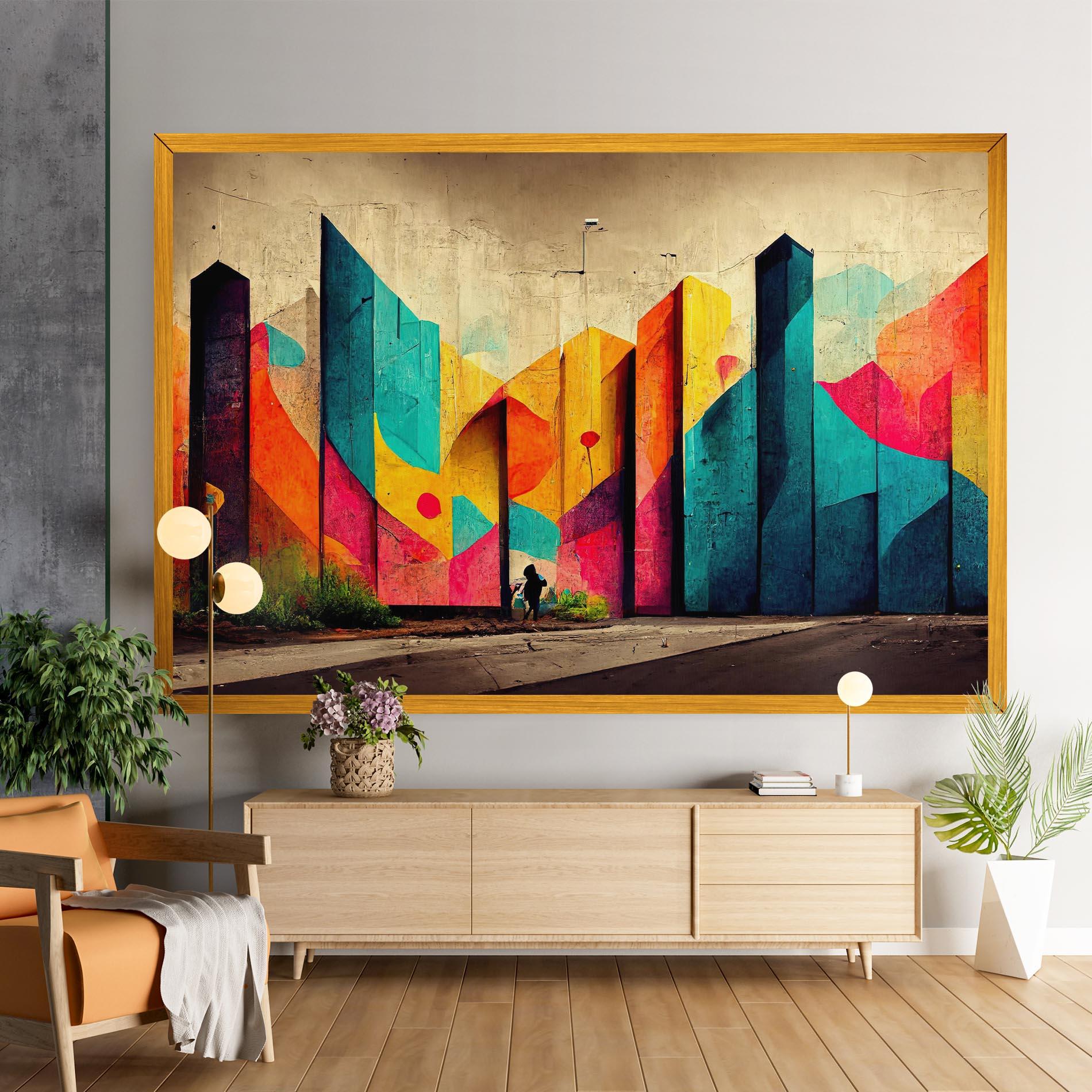 Leinwandbild Abstract City Color mockup 9