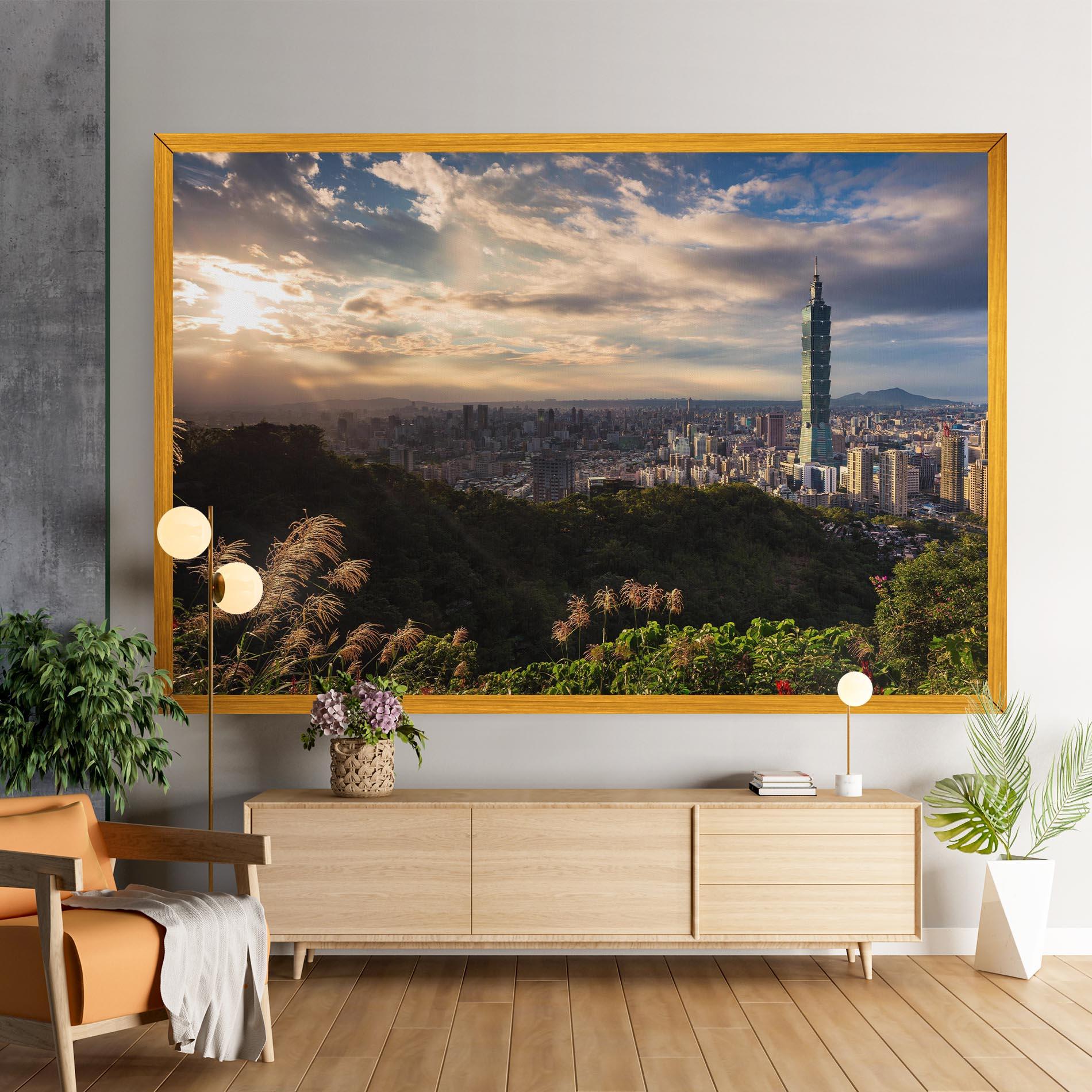 Leinwandbild Big Building Daylight mockup 9