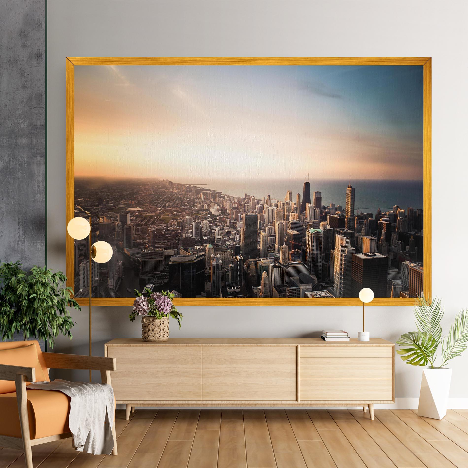 Leinwandbild City Buildings mockup 9