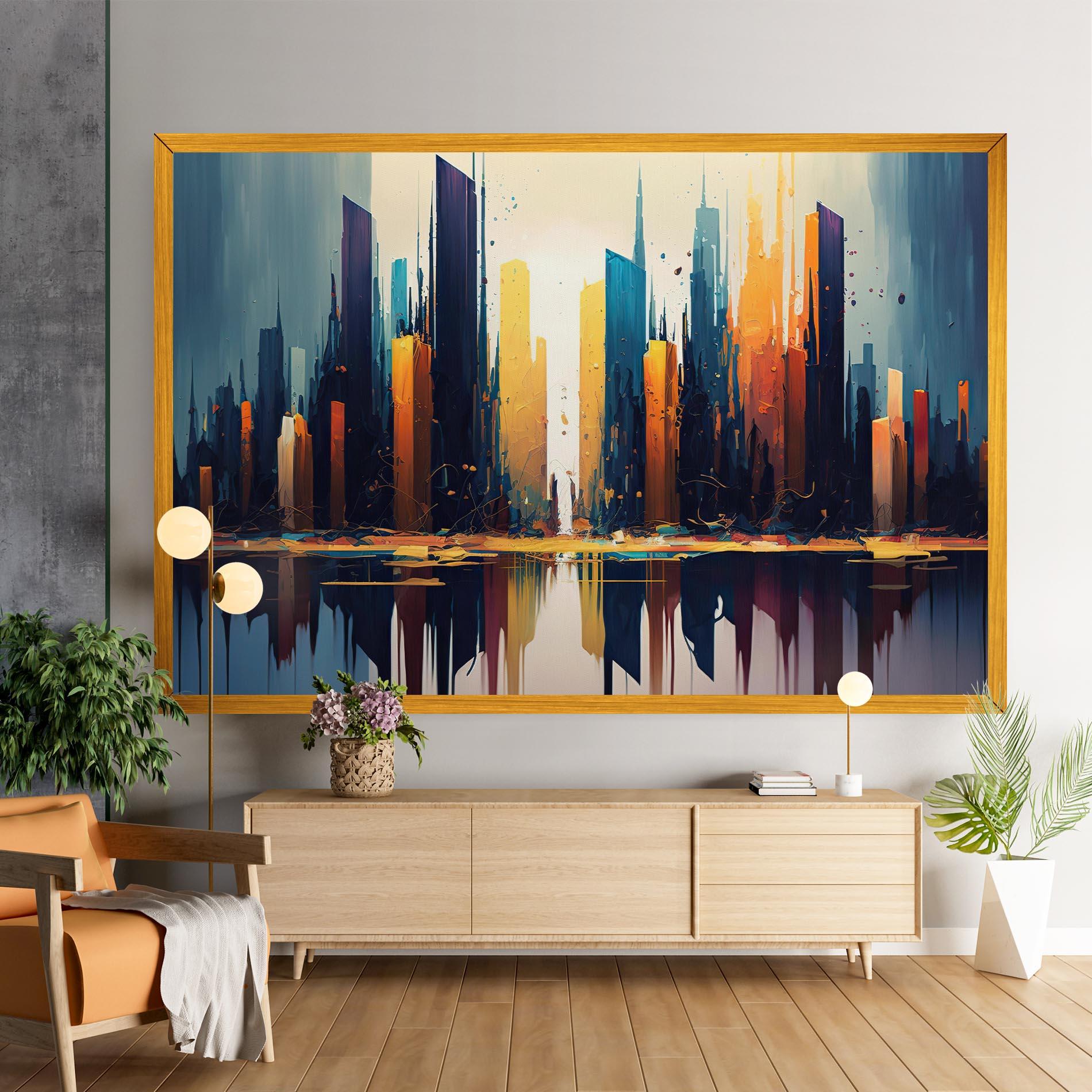 Leinwandbild City Pain Art mockup 9