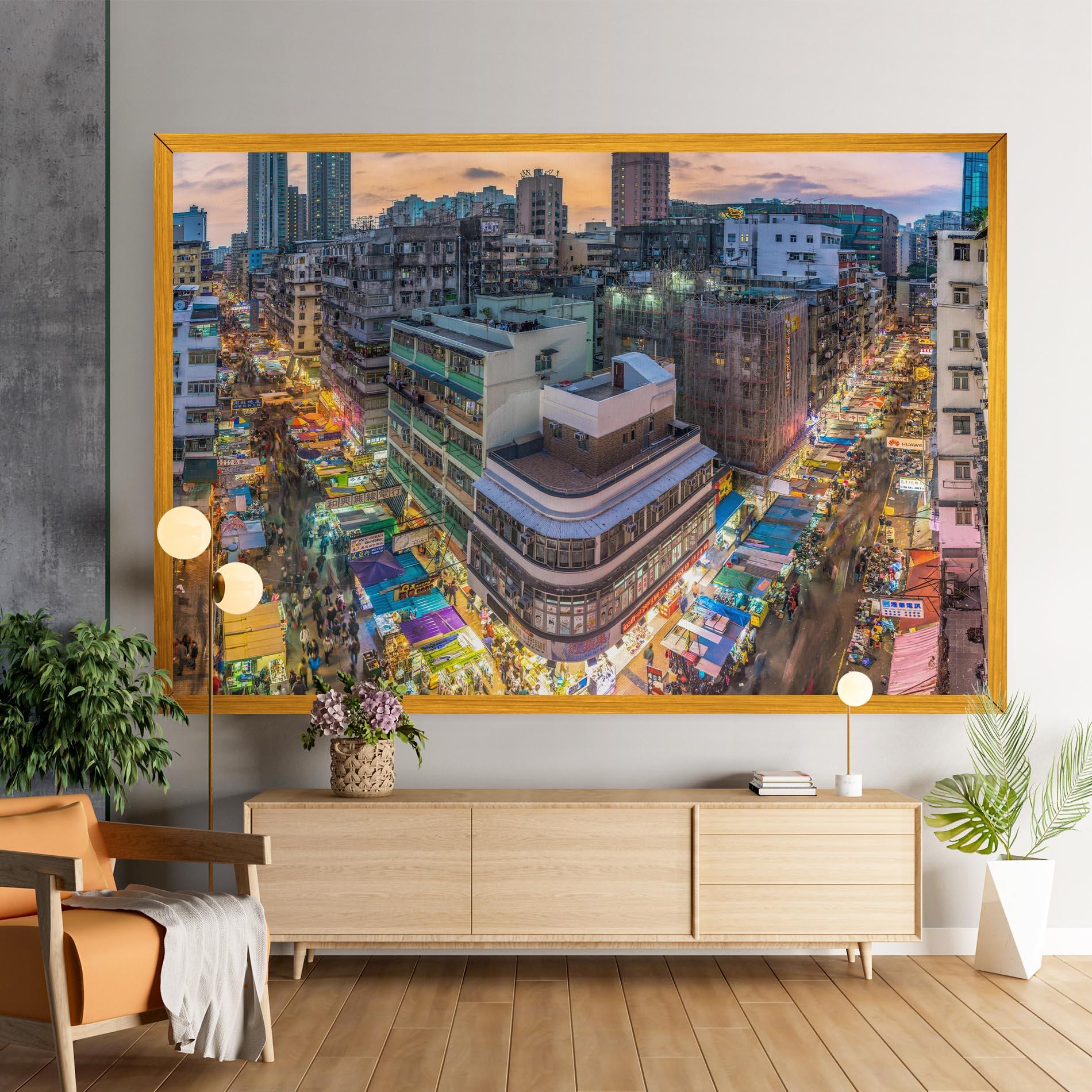 Leinwandbild Colorful Building mockup 9