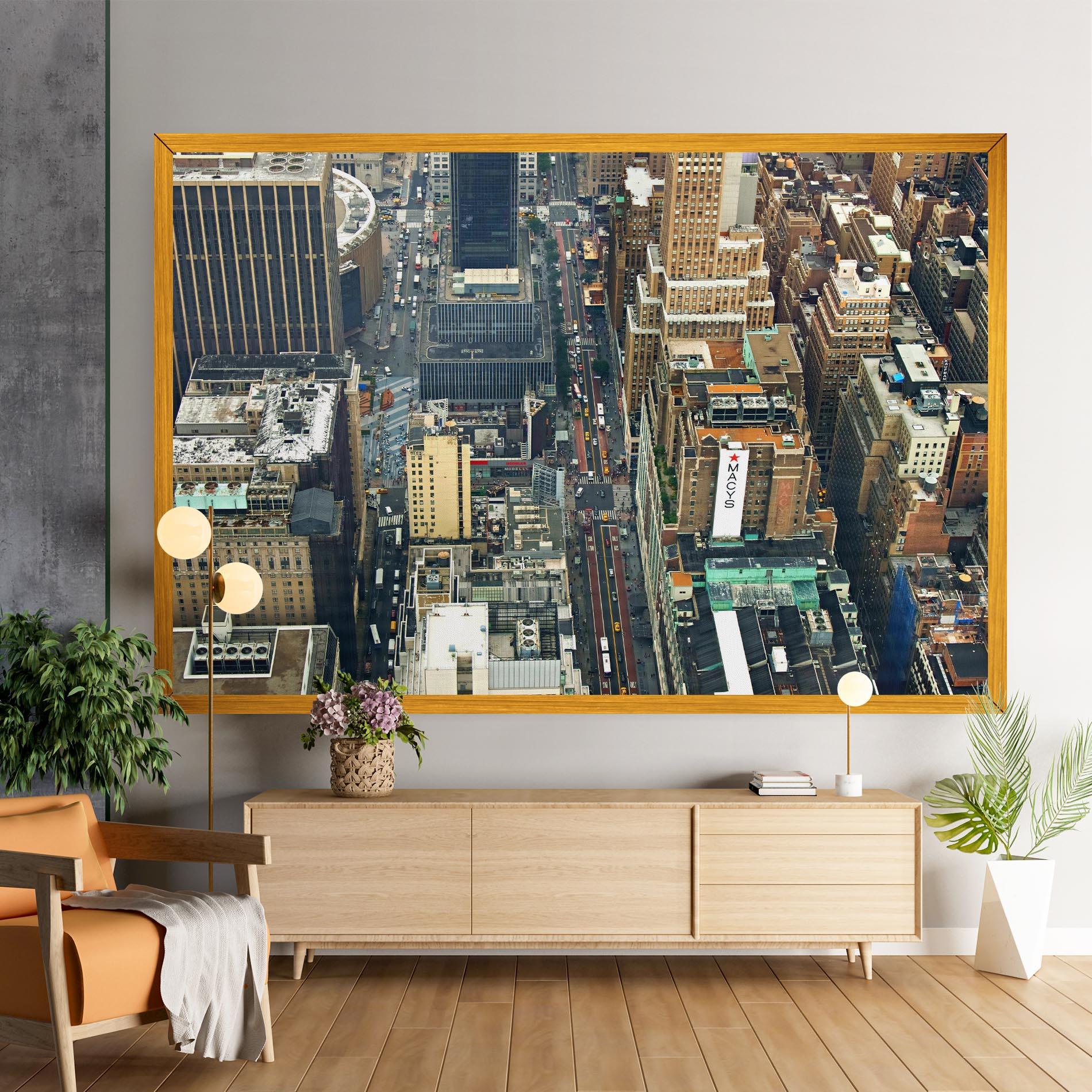 Leinwandbild Cream Tall Building mockup 9