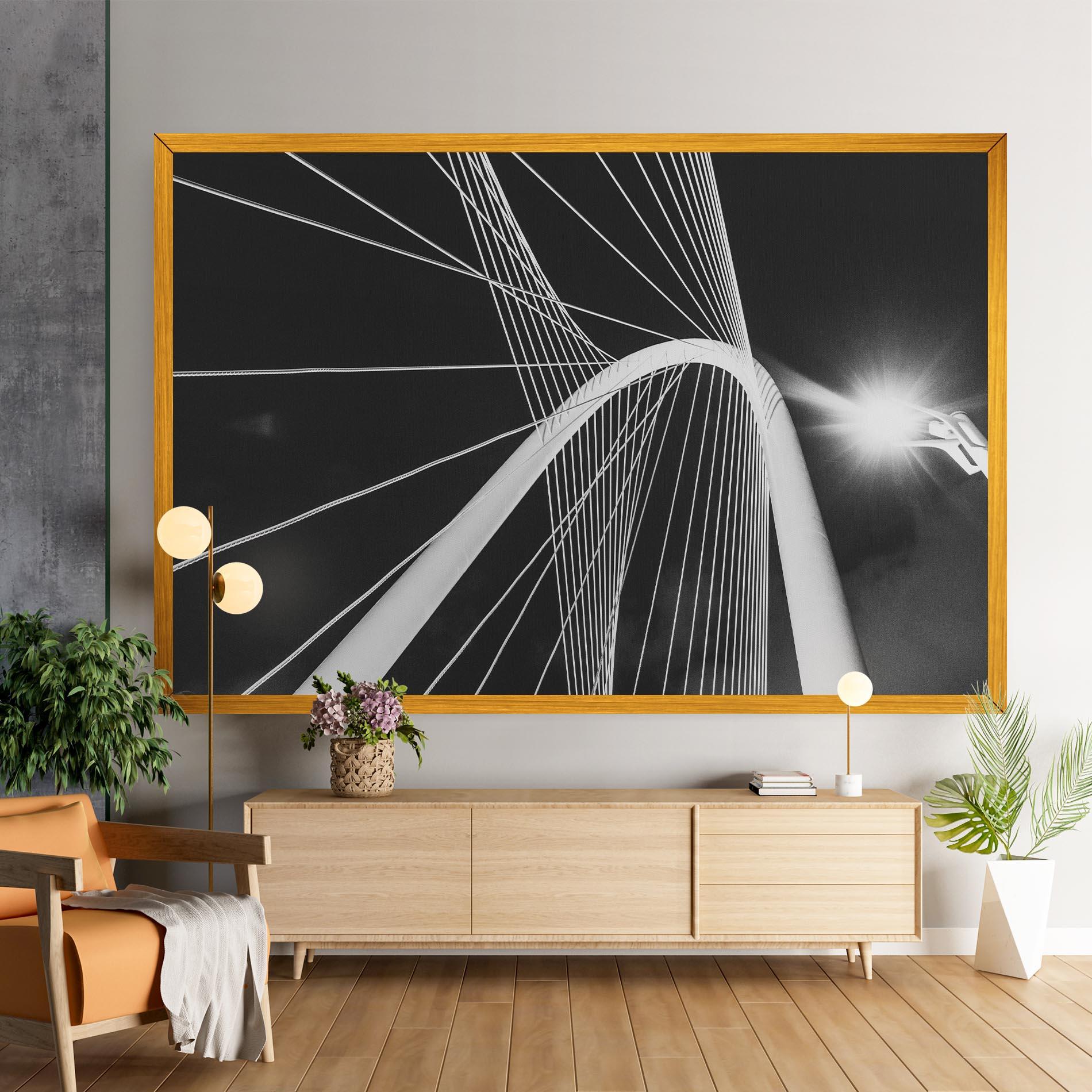 Leinwandbild White Glass Building mockup 9