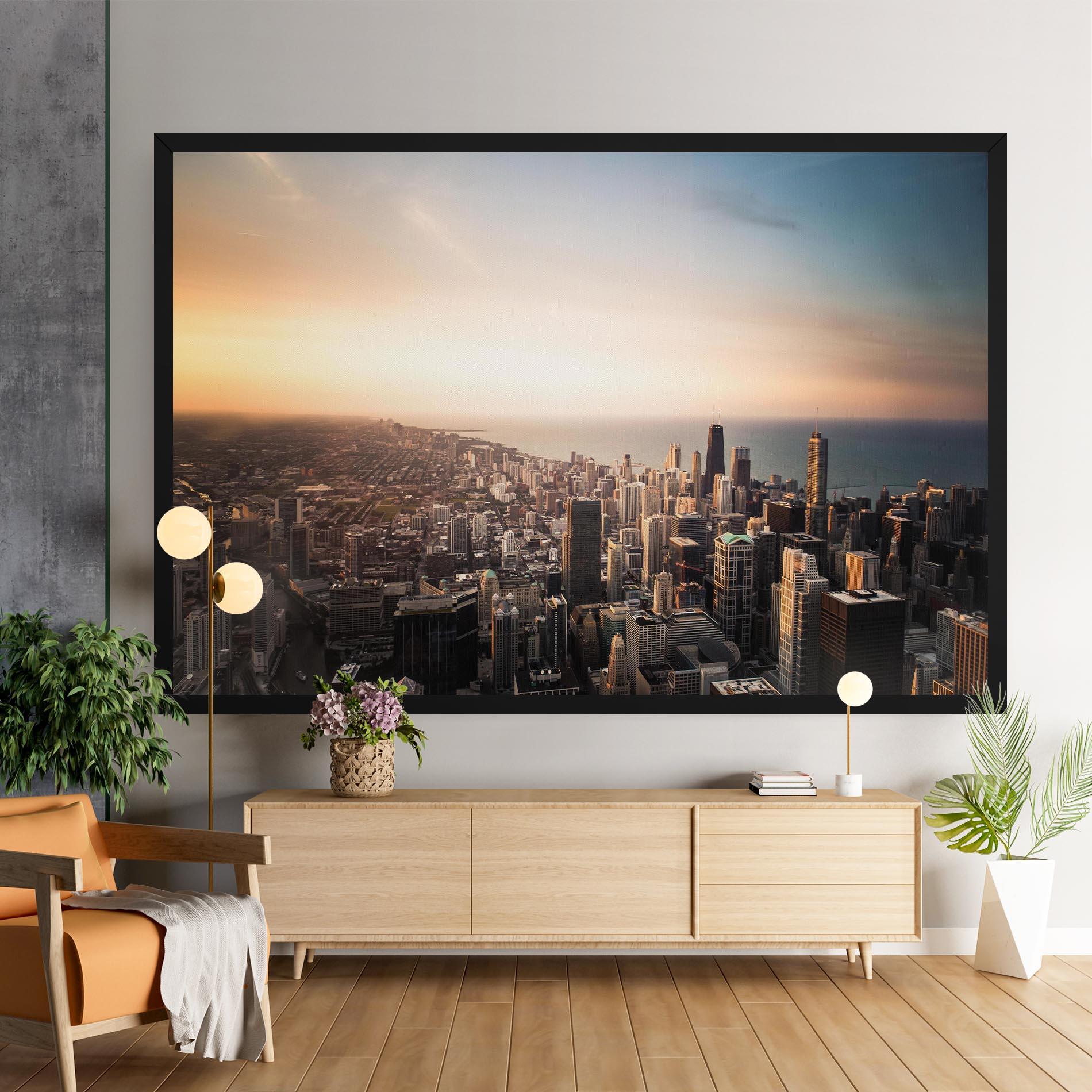 Leinwandbild City Buildings mockup 9