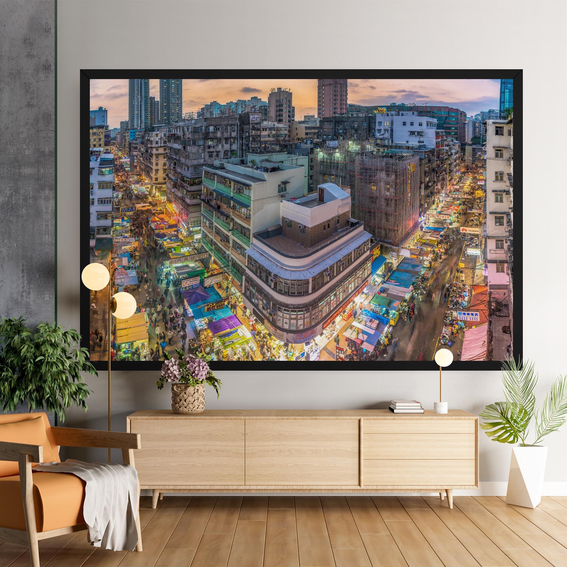 Leinwandbild Colorful Building mockup 9