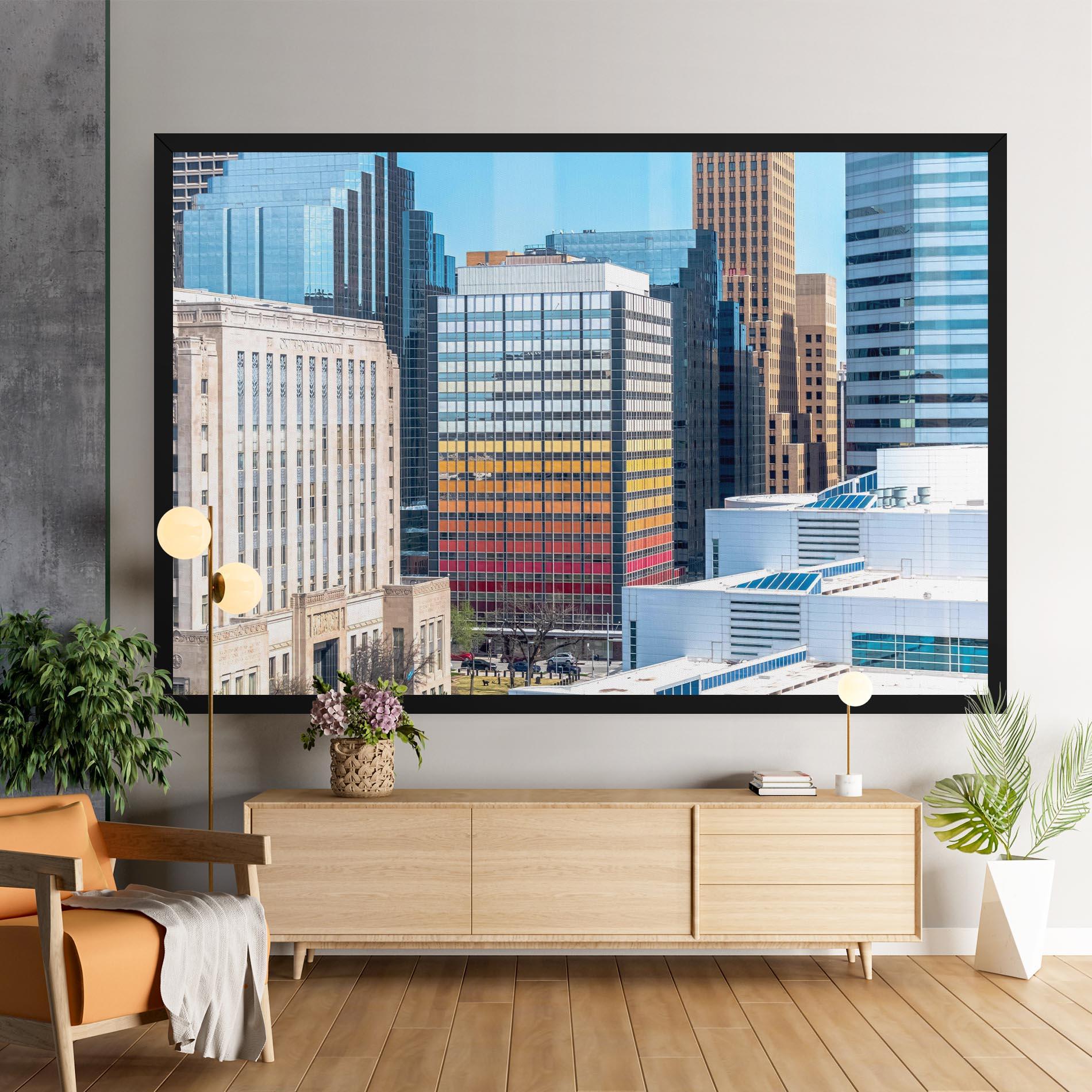 Leinwandbild Colorful Urban Building mockup 9