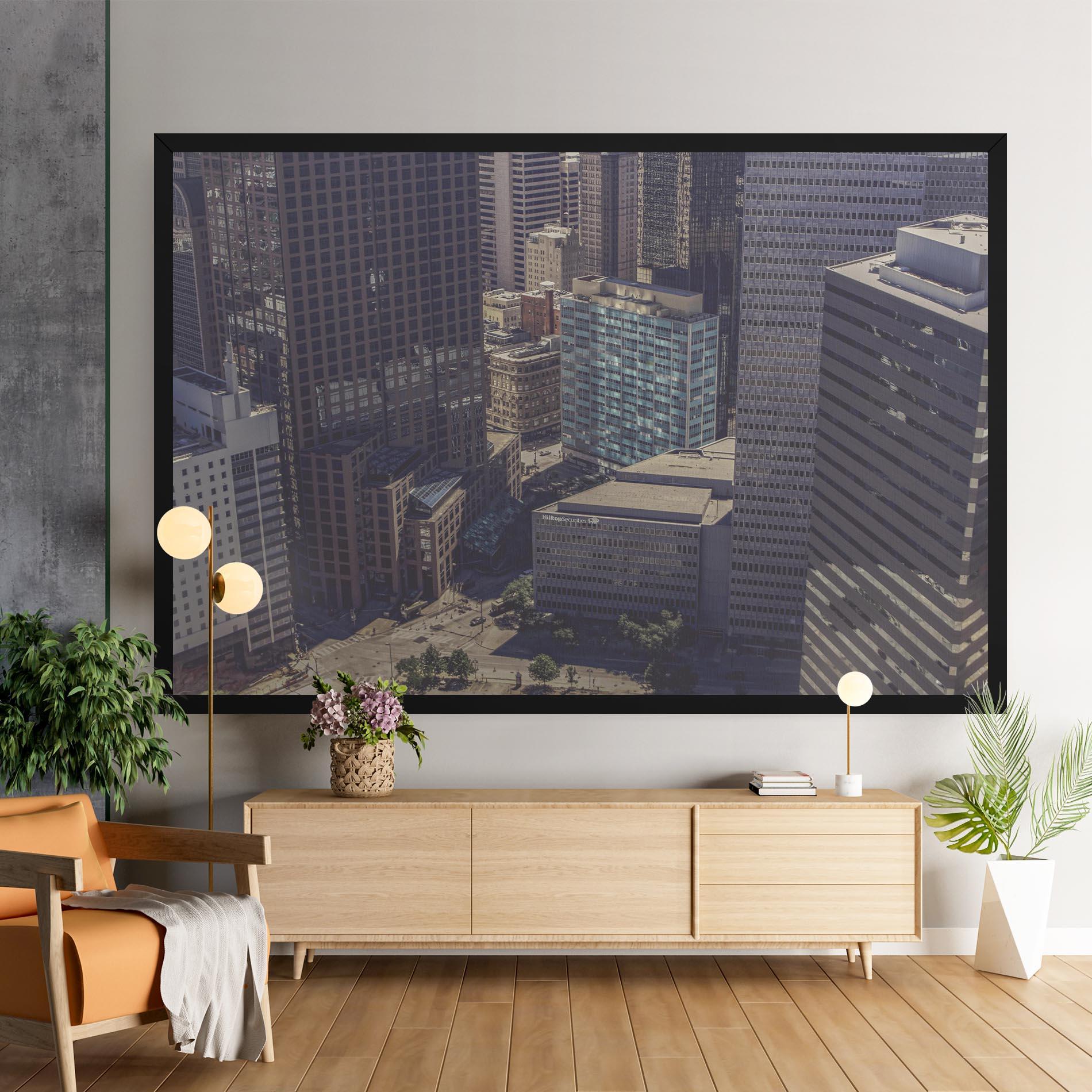 Leinwandbild Cream Light Building mockup 9