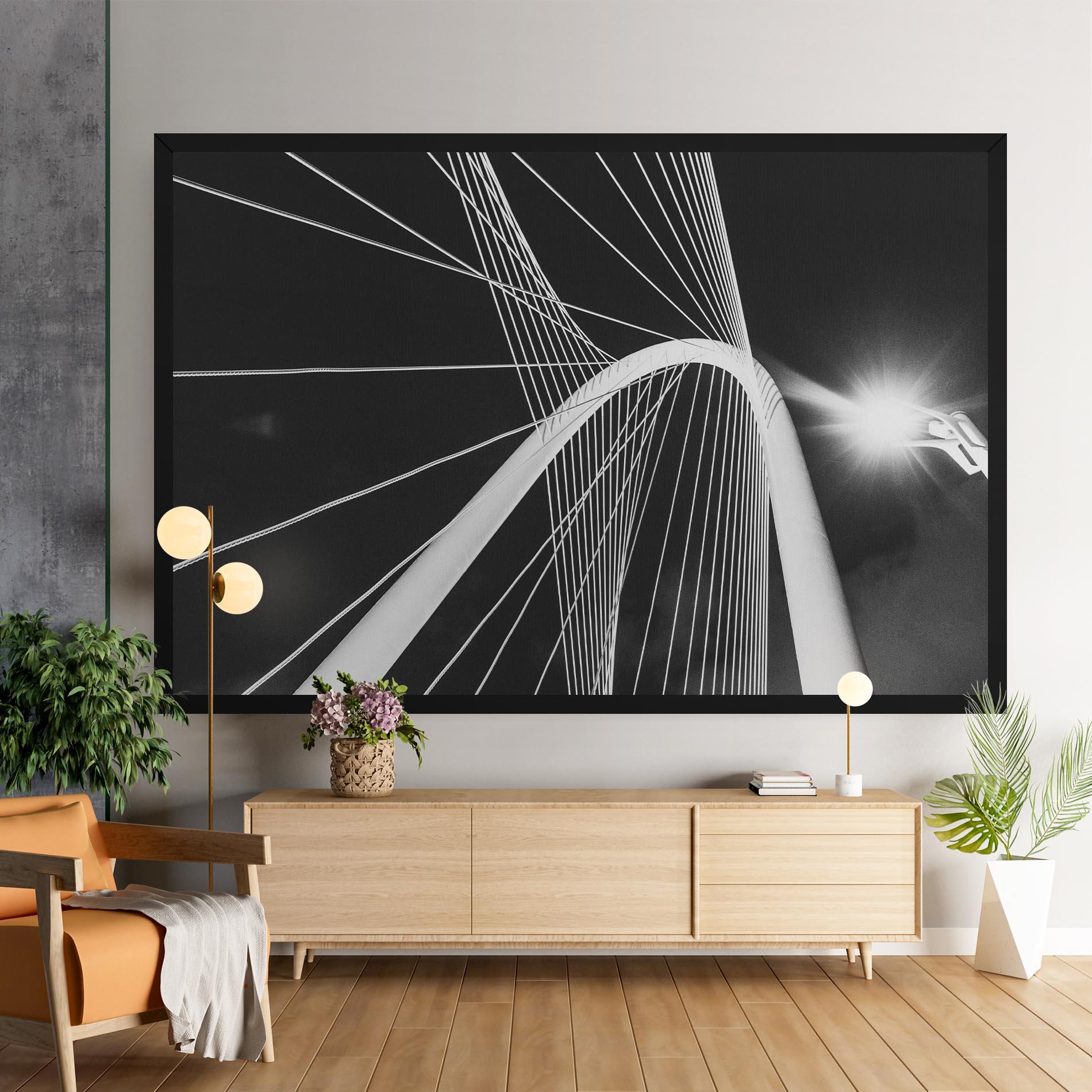 Leinwandbild White Glass Building mockup 9