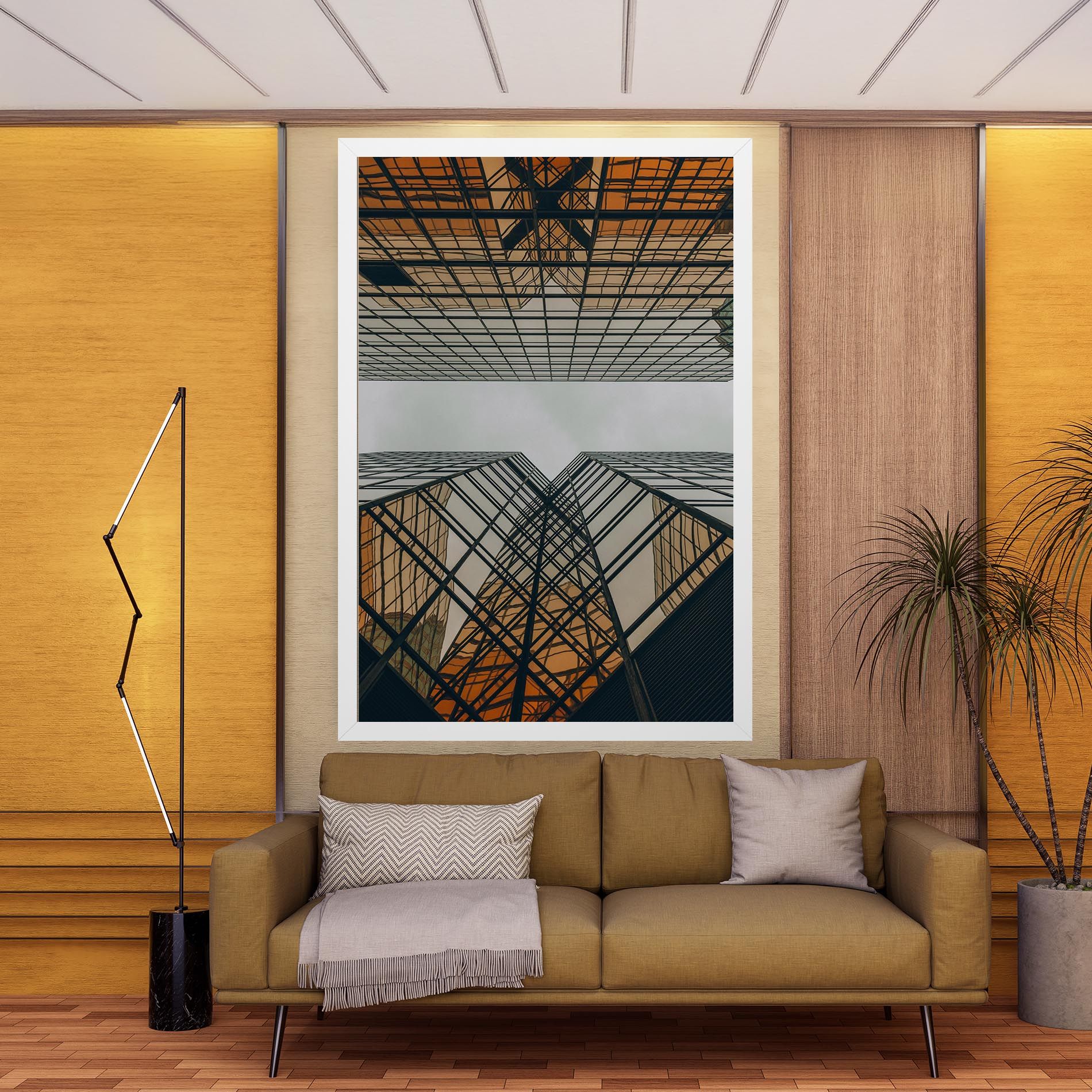 Orange Glass Building mockup 9