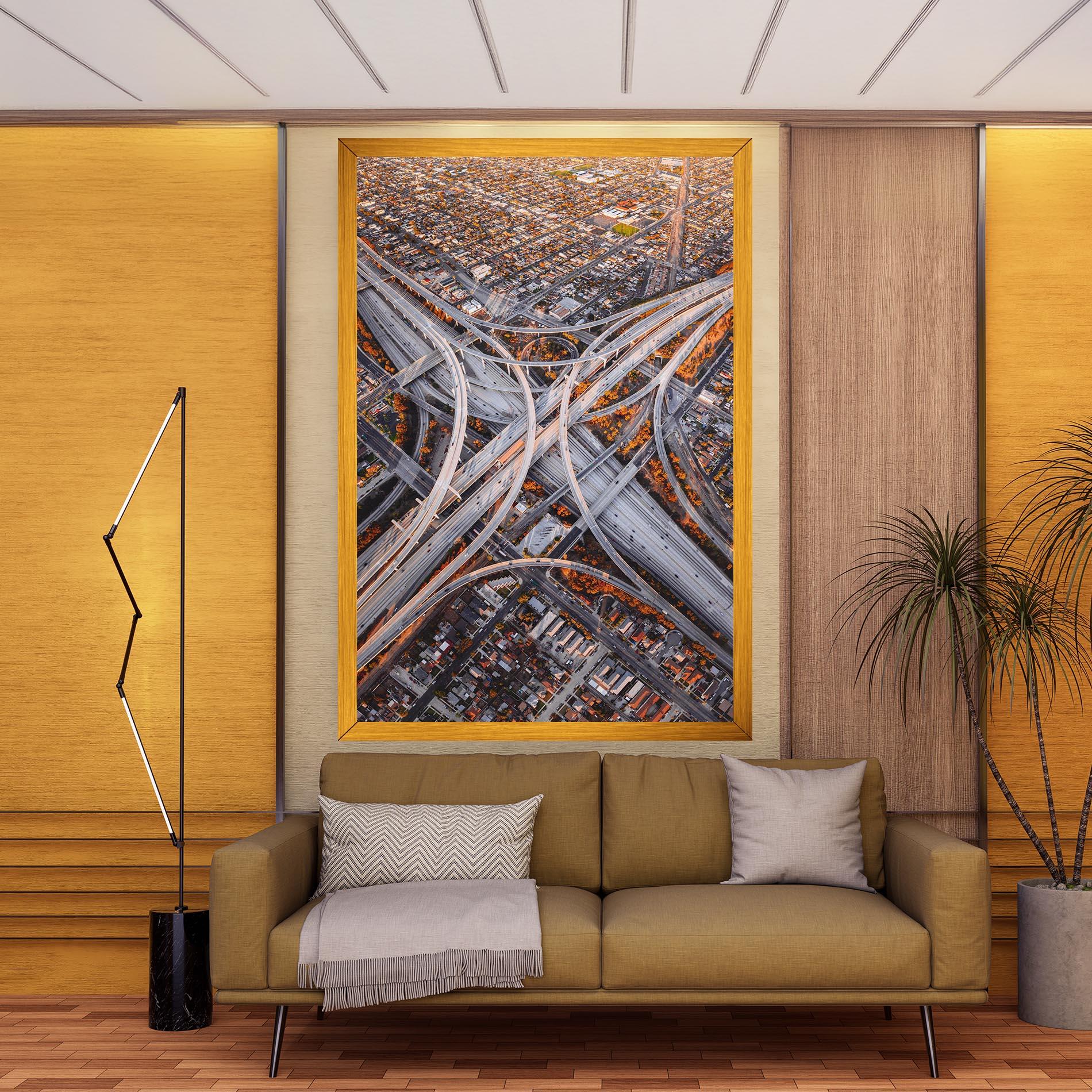 Leinwandbild Big Road City mockup 9