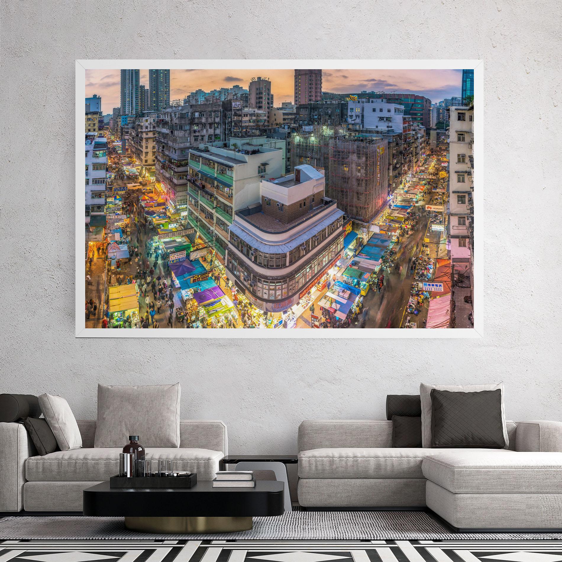 Leinwandbild Colorful Building mockup 2