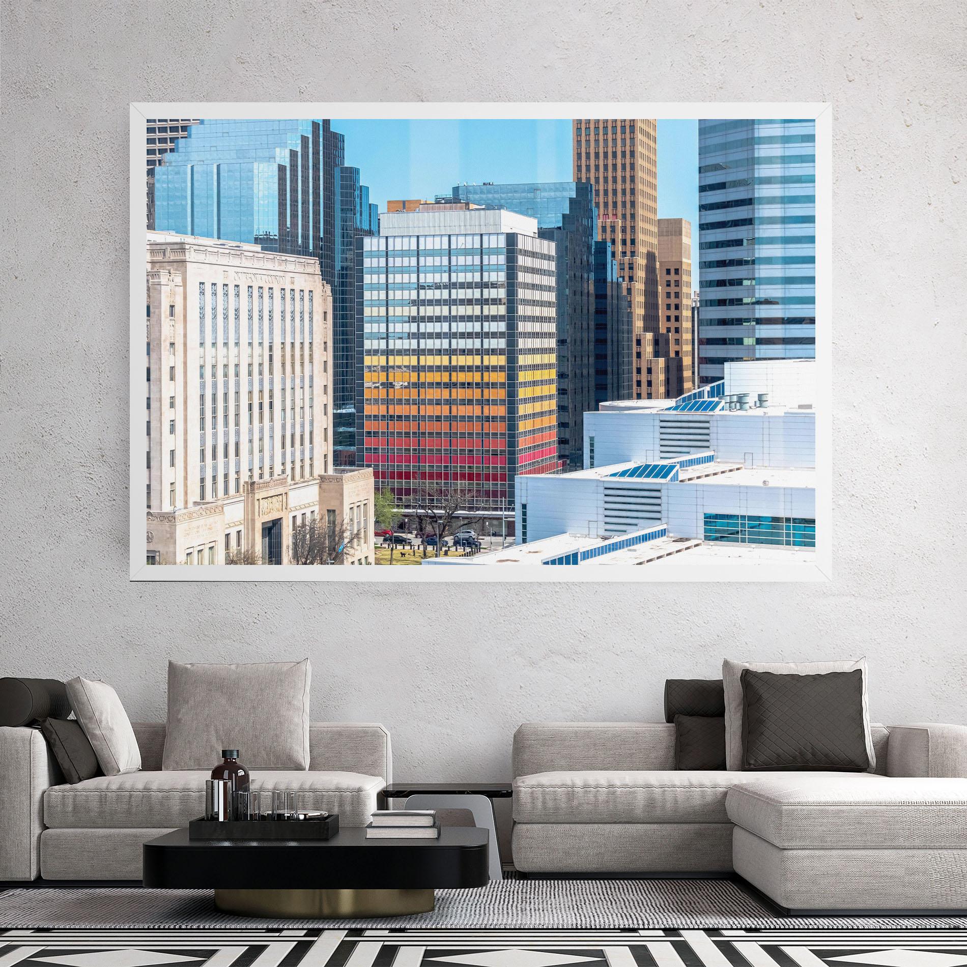 Leinwandbild Colorful Urban Building mockup 2