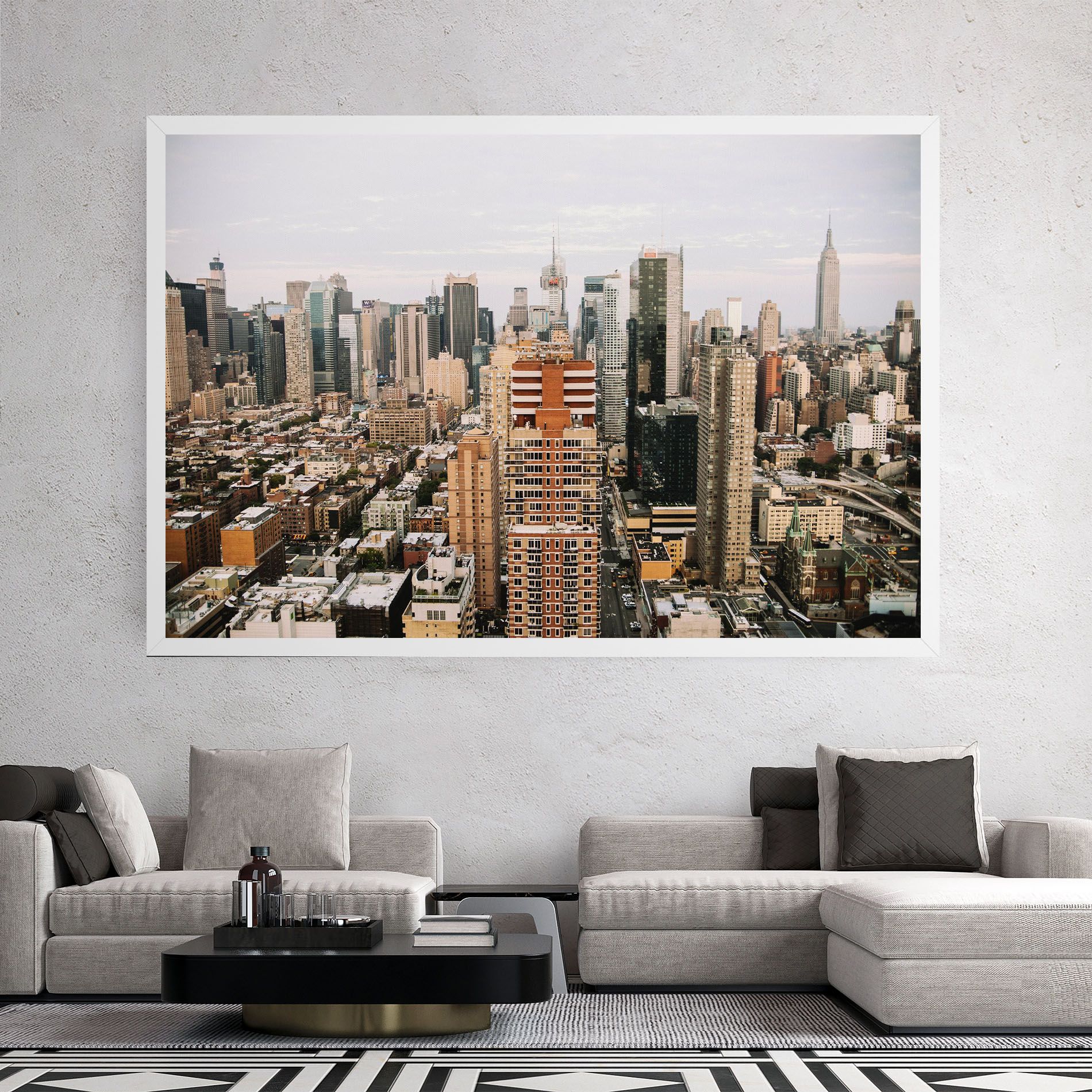 Cream Orange Building mockup 2