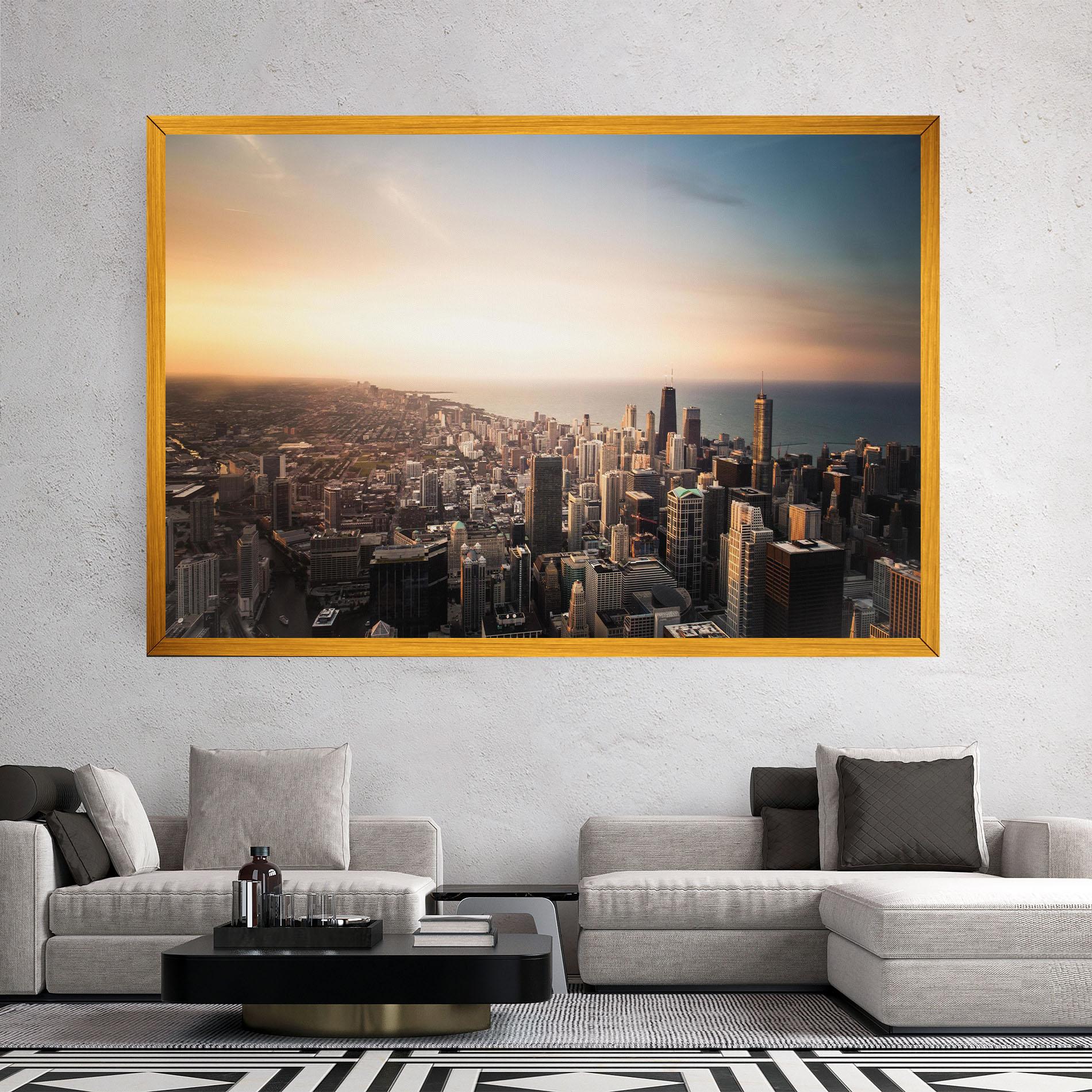 Leinwandbild City Buildings mockup 2