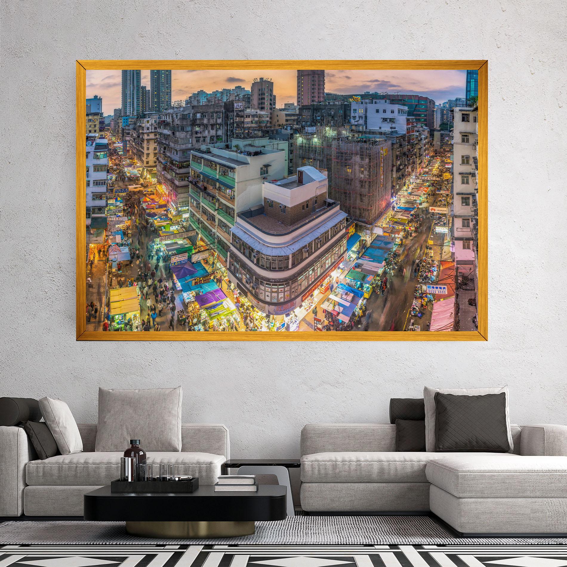 Leinwandbild Colorful Building mockup 2