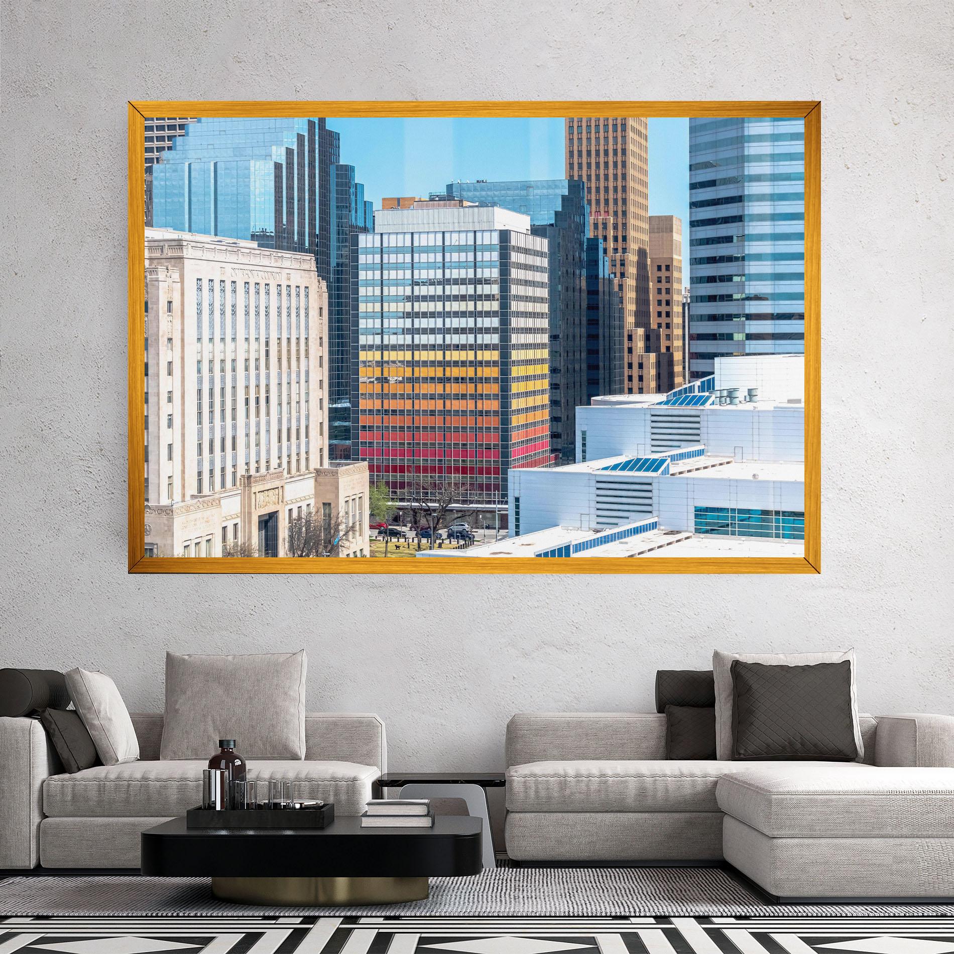 Leinwandbild Colorful Urban Building mockup 2