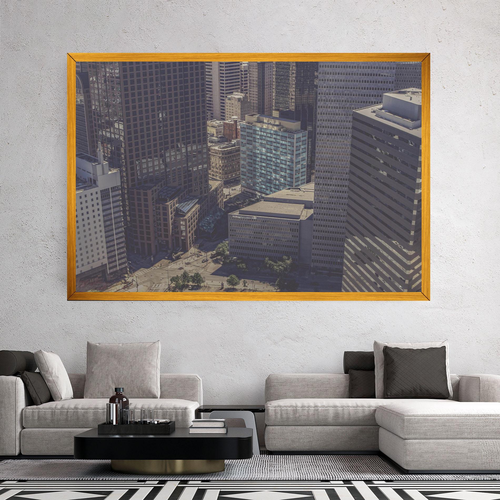 Leinwandbild Cream Light Building mockup 2