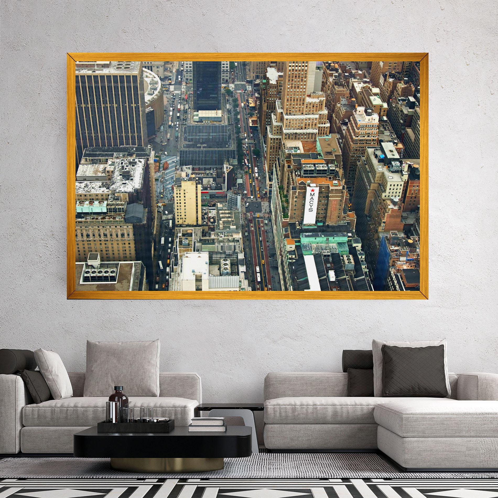 Leinwandbild Cream Tall Building mockup 2