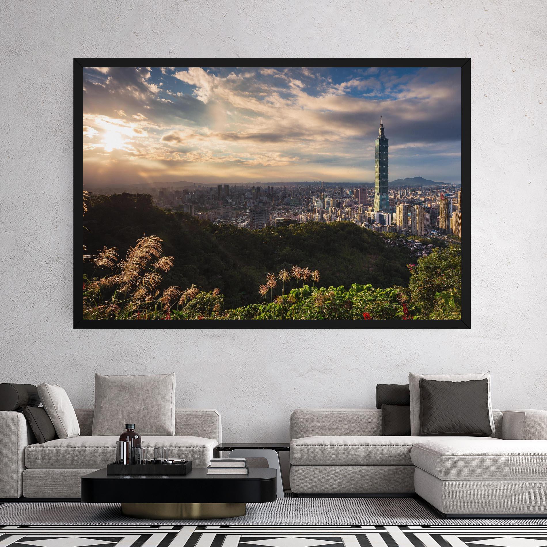 Leinwandbild Big Building Daylight mockup 2