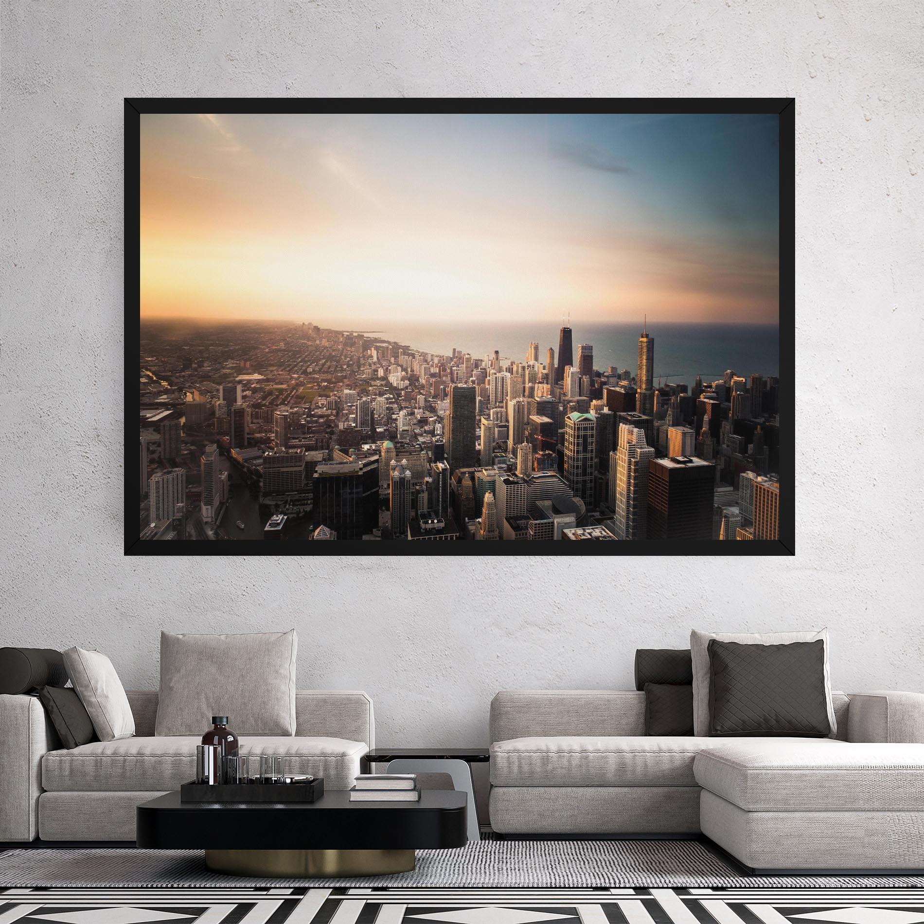 Leinwandbild City Buildings mockup 2