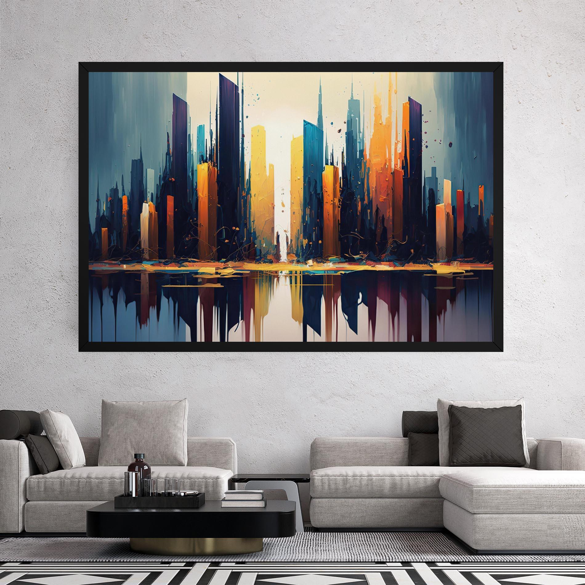 Leinwandbild City Pain Art mockup 2