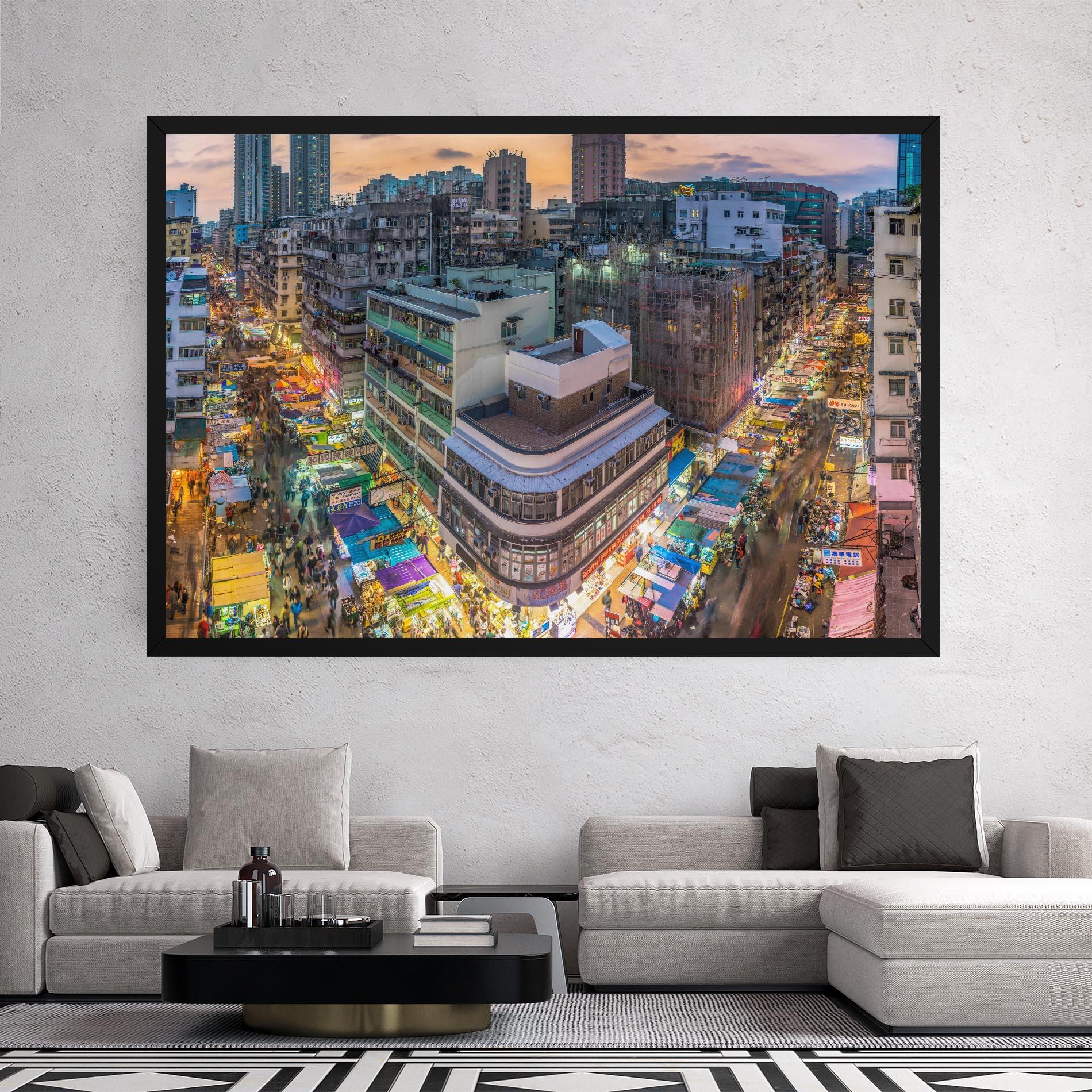 Leinwandbild Colorful Building mockup 2