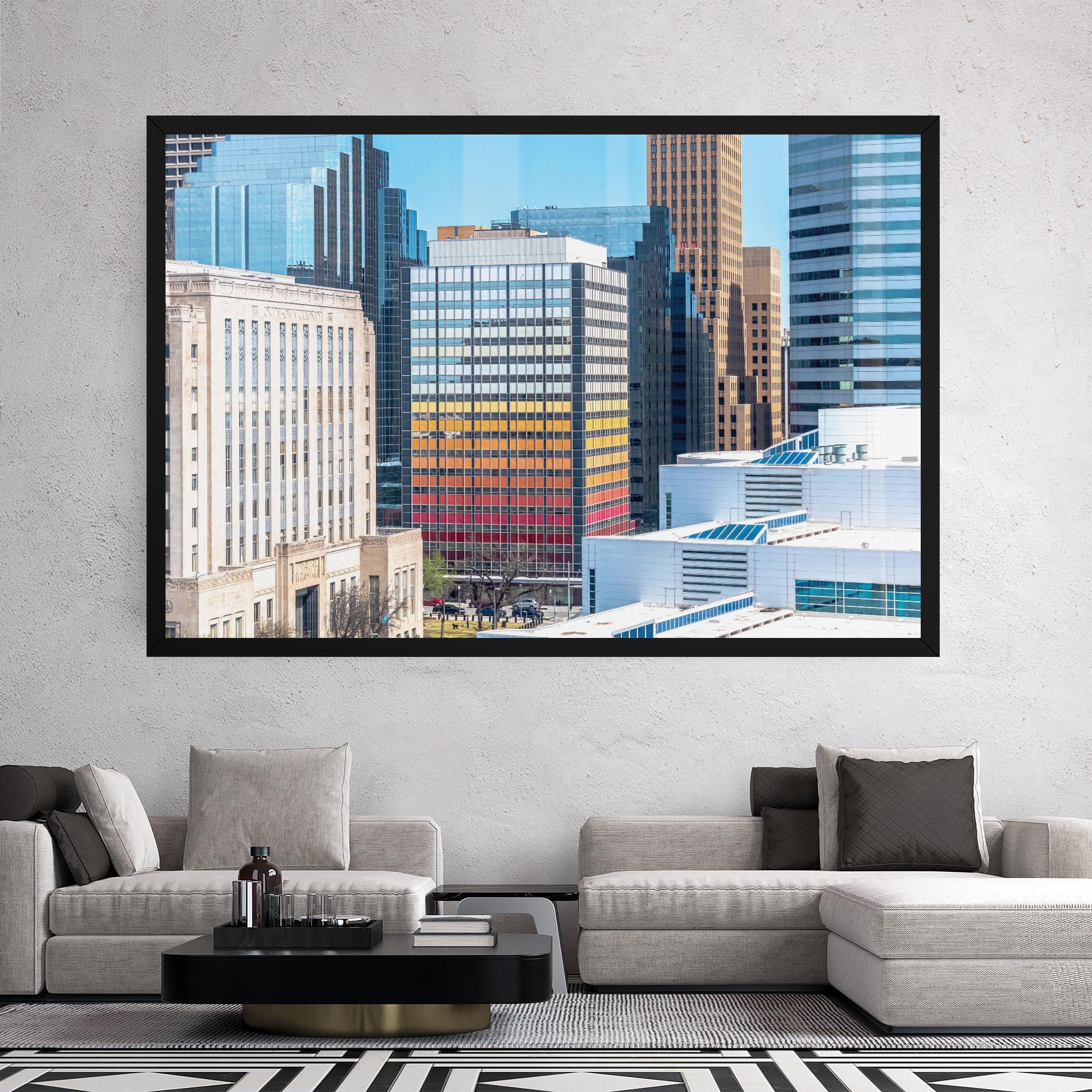 Leinwandbild Colorful Urban Building mockup 2