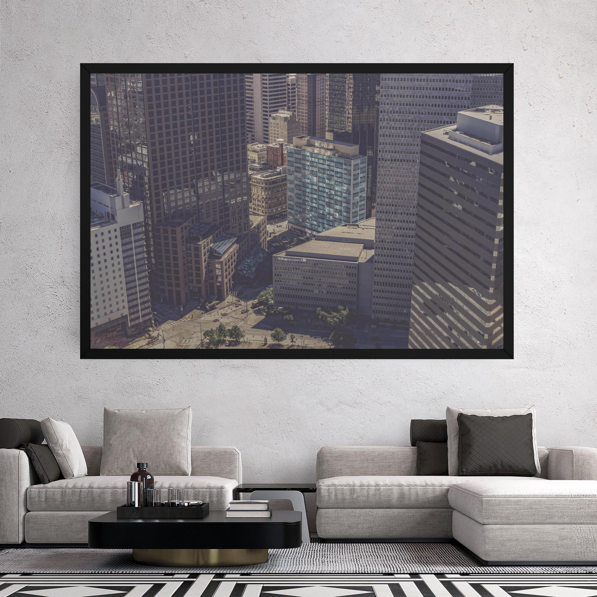 Leinwandbild Cream Light Building mockup 2