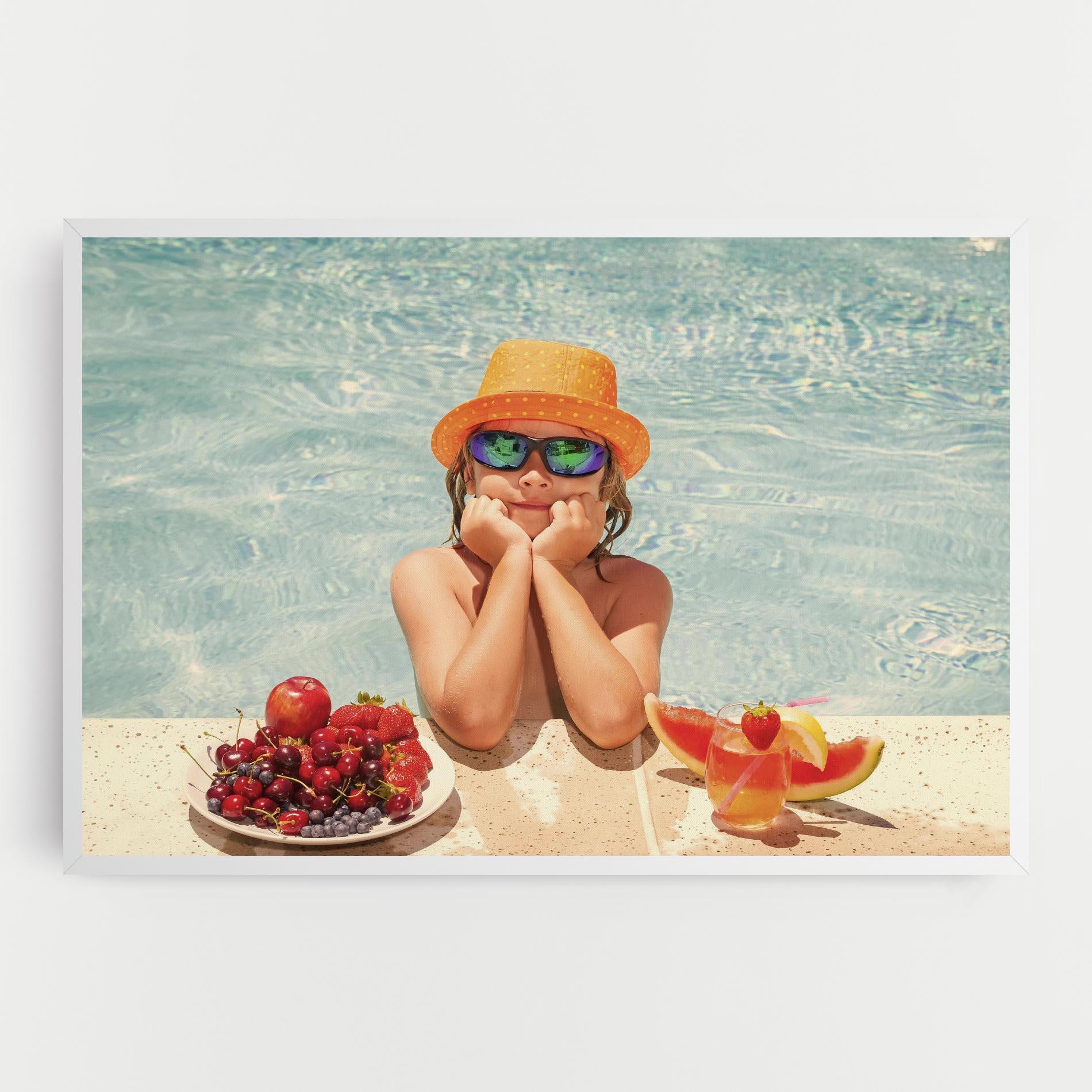 Leinwandbild Child Swimming mockup 0