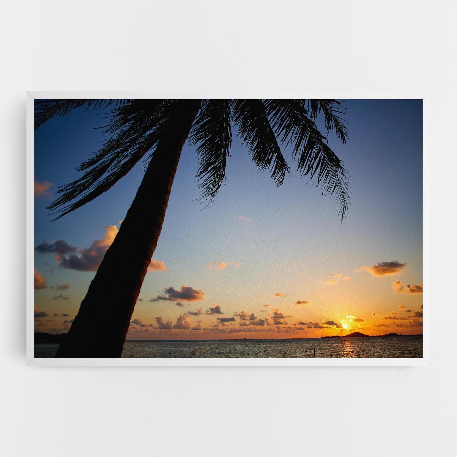 Leinwandbild Palm Tree Silhouette mockup 0